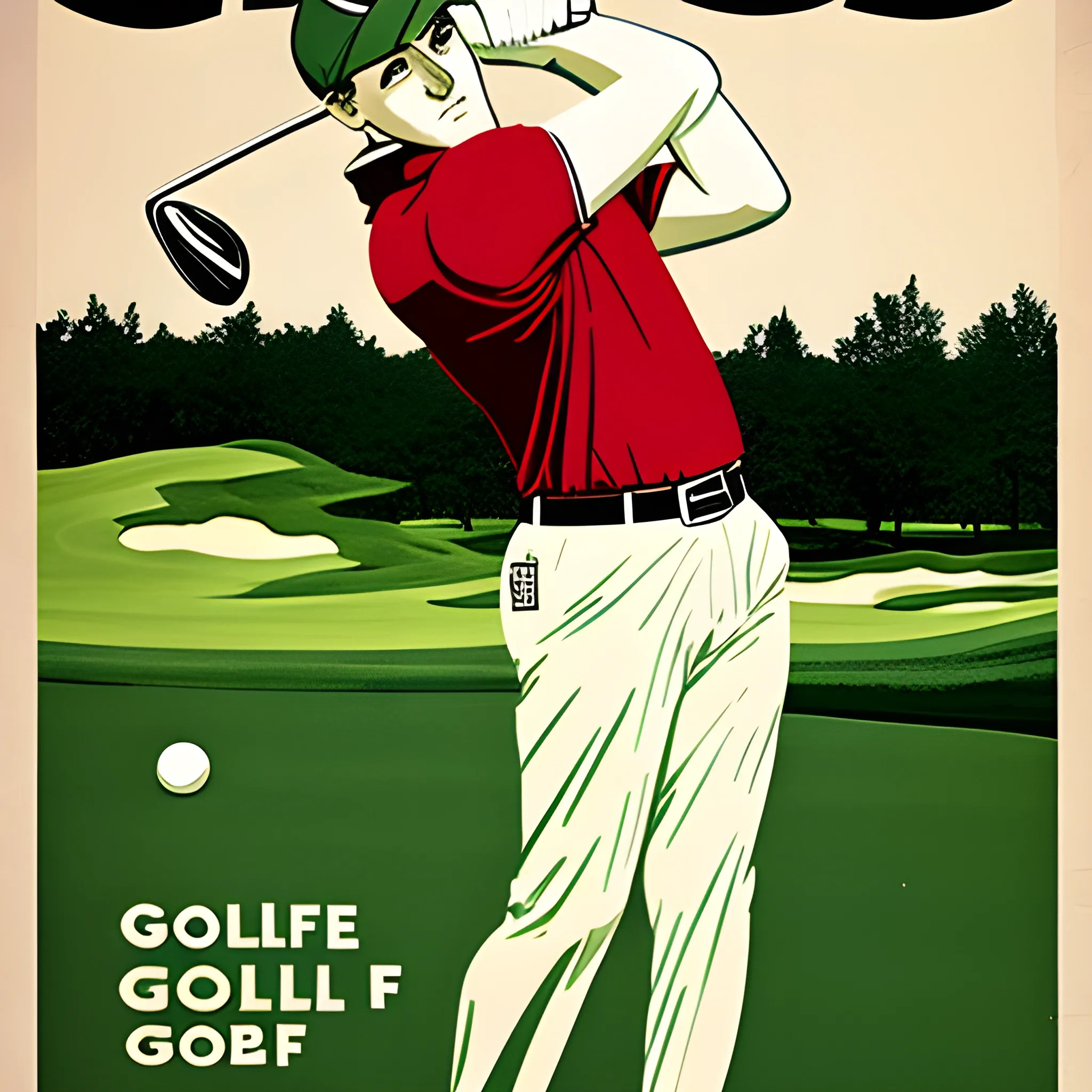 Golf vintage poster