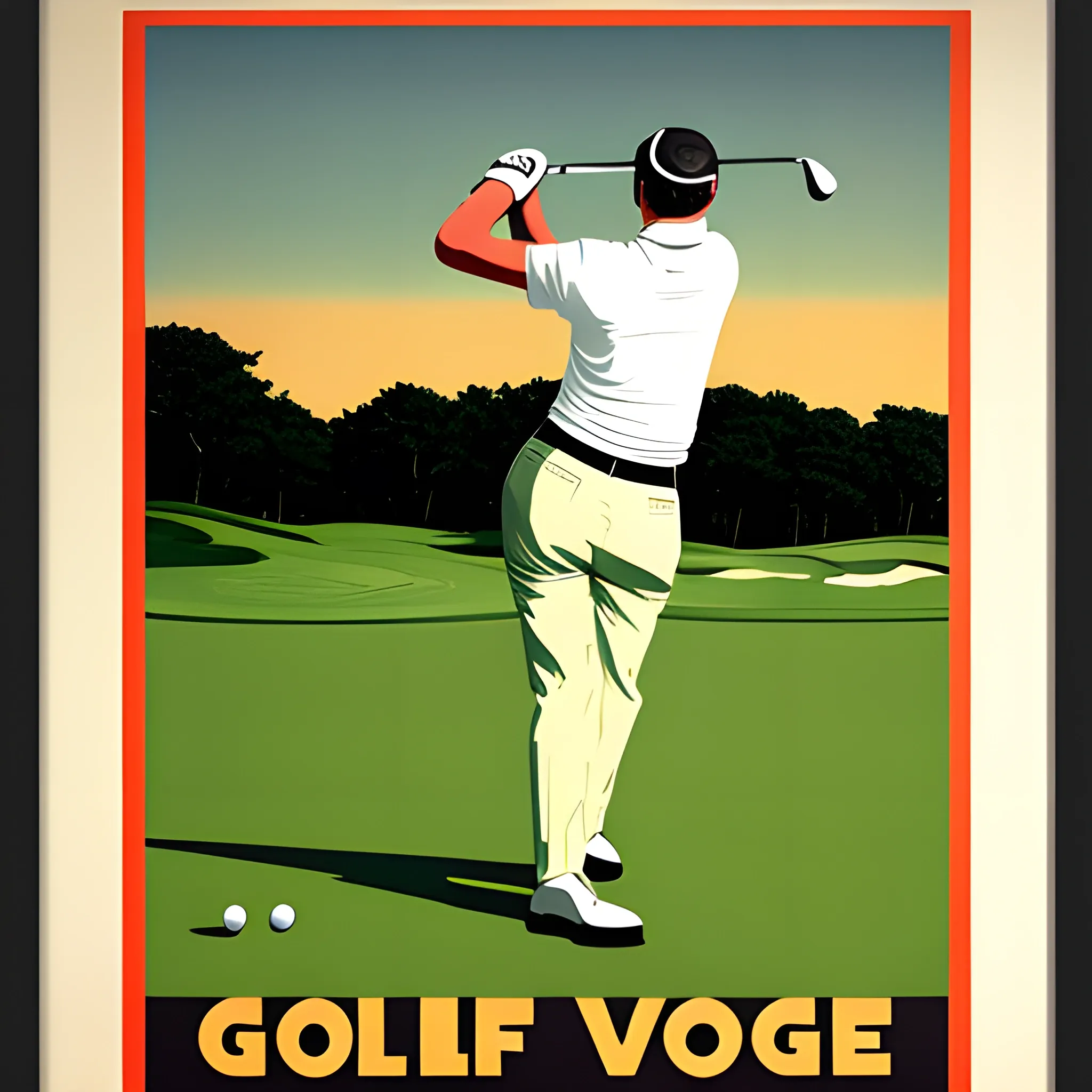 Golf vintage poster