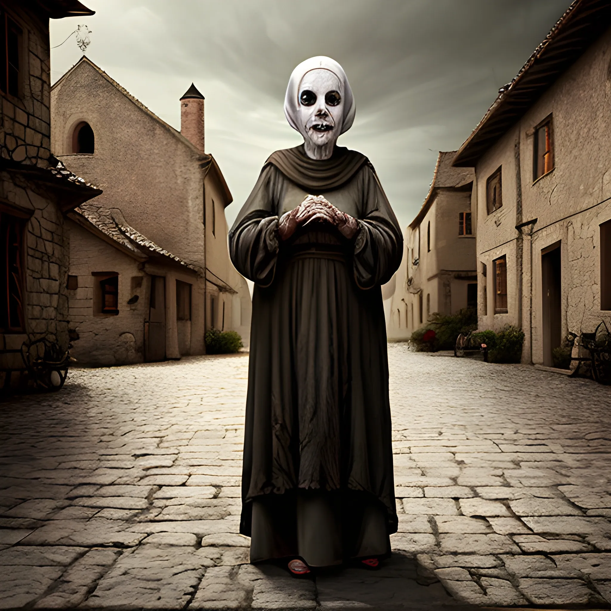 scary woman, poor old woman, beggar, very old woman, very skinny... -  Arthub.ai