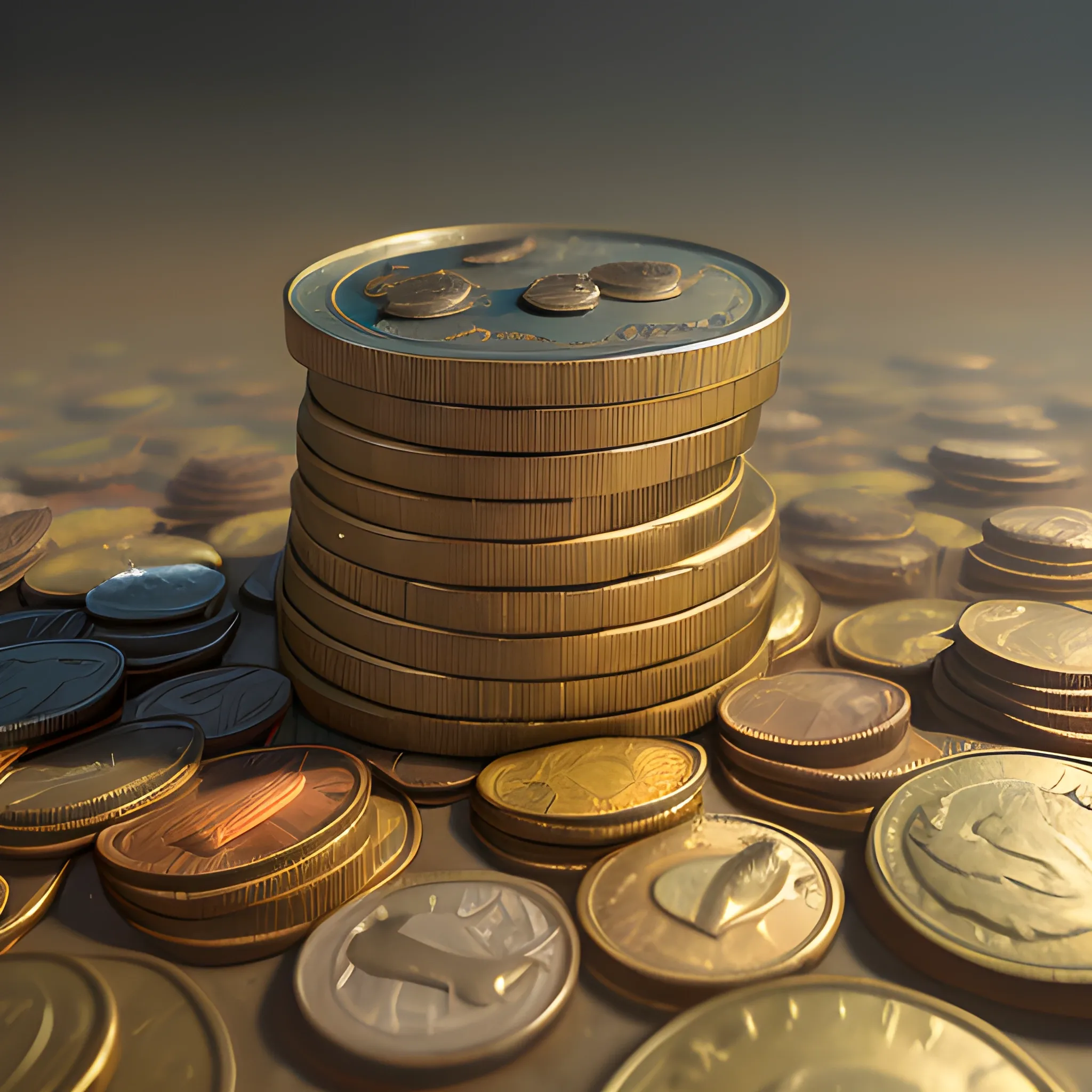stack of coins high resolution