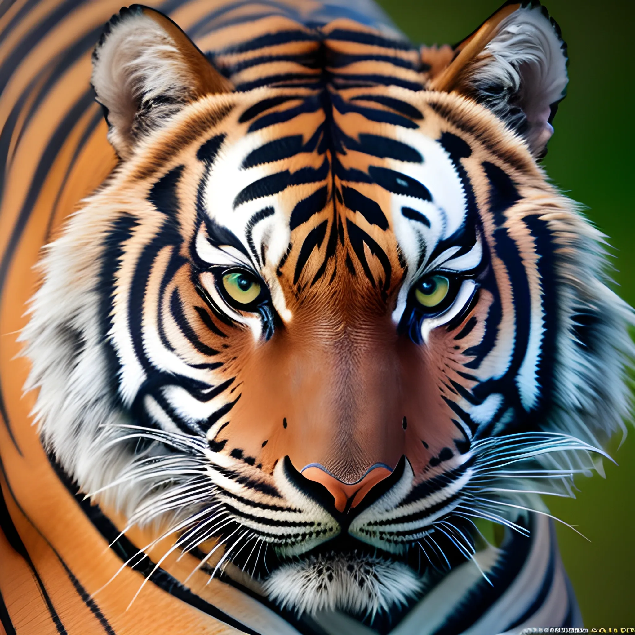 
a tigre, shot with Sony Alpha a9 II and Sony FE 200-600mm f/5.6-6.3 G OSS lens, natural ligh, hyper realistic photograph, ultra detailed –ar 3:2 –q 2 –s 750

