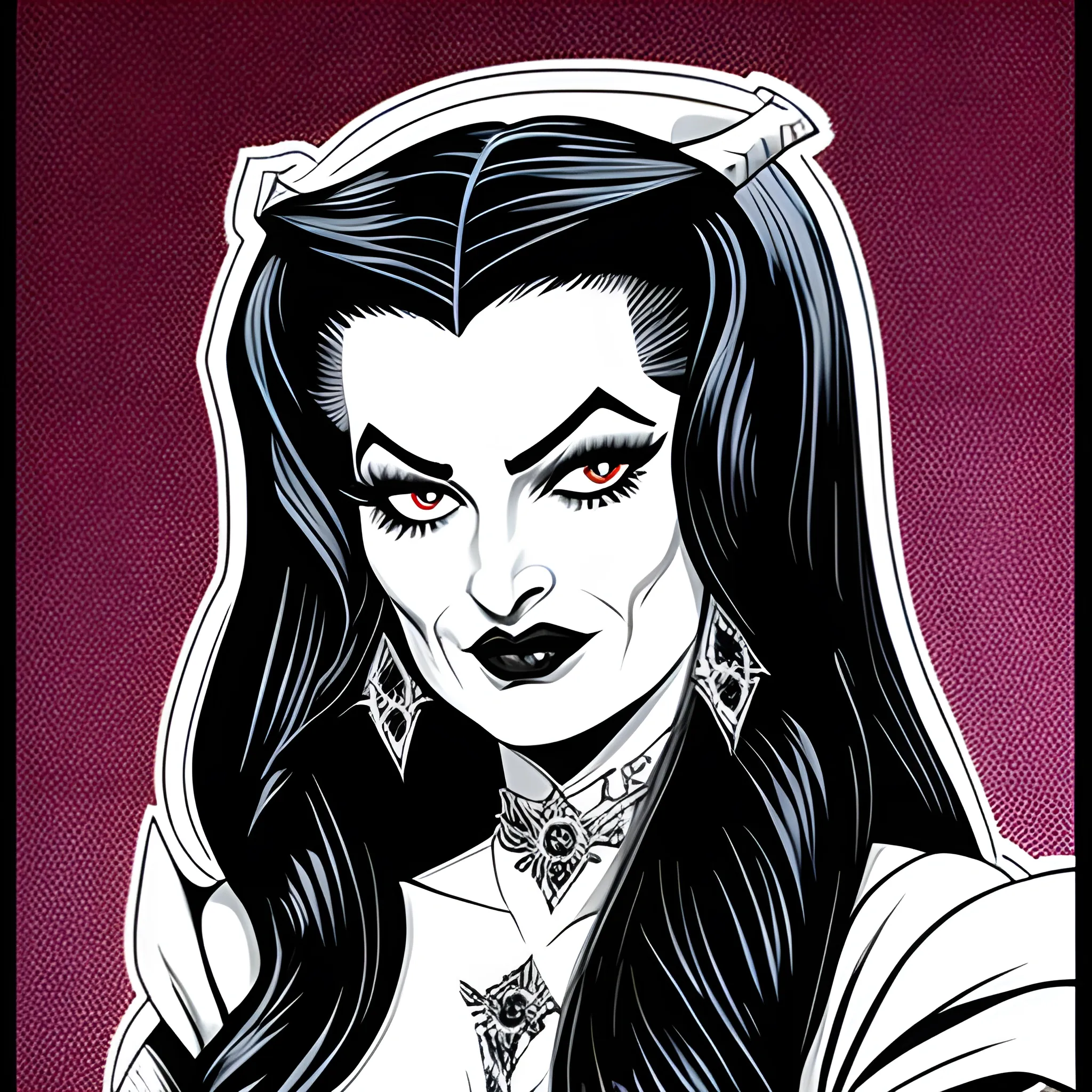 Lily munster illustration 