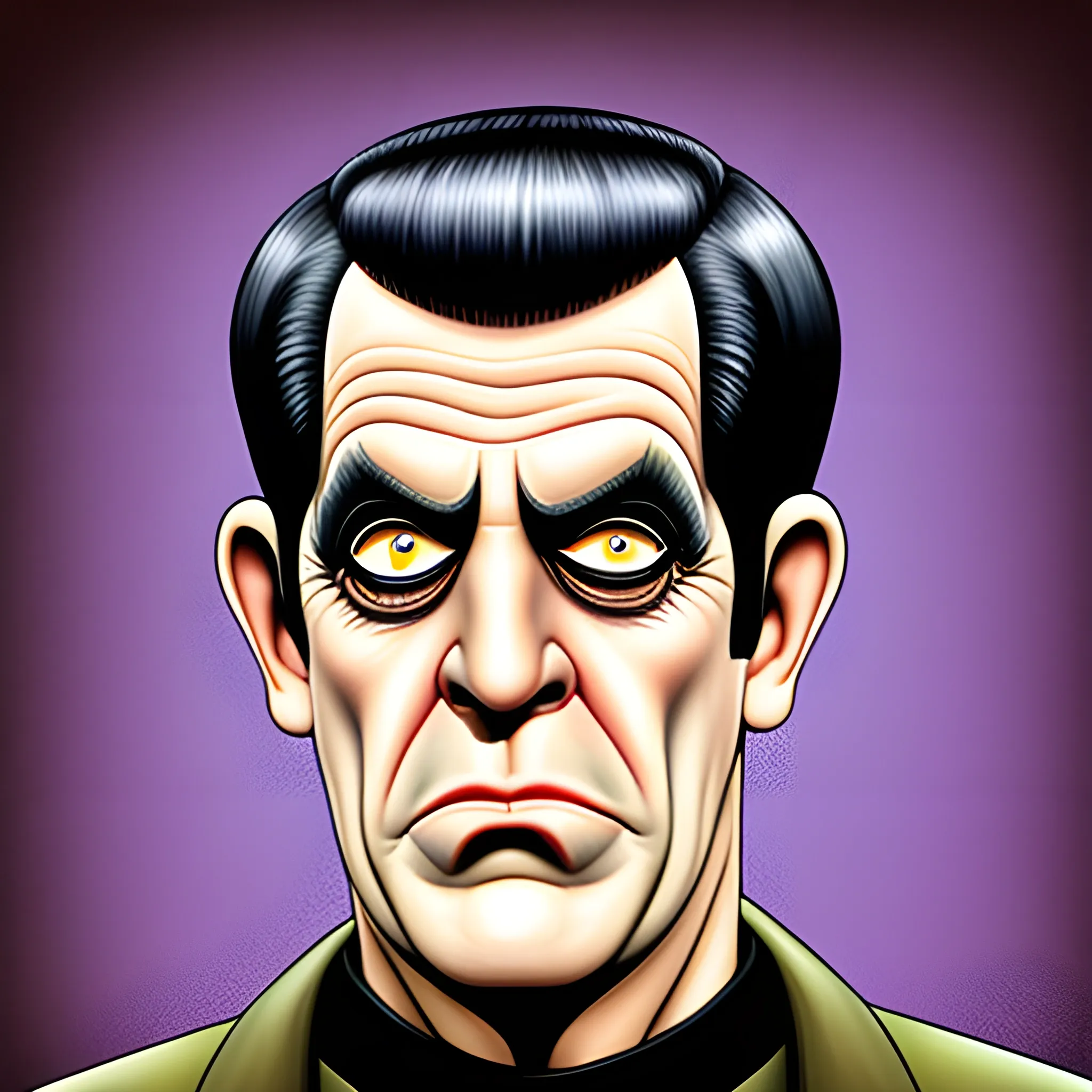 Herman munster Fred gwynne illustration 