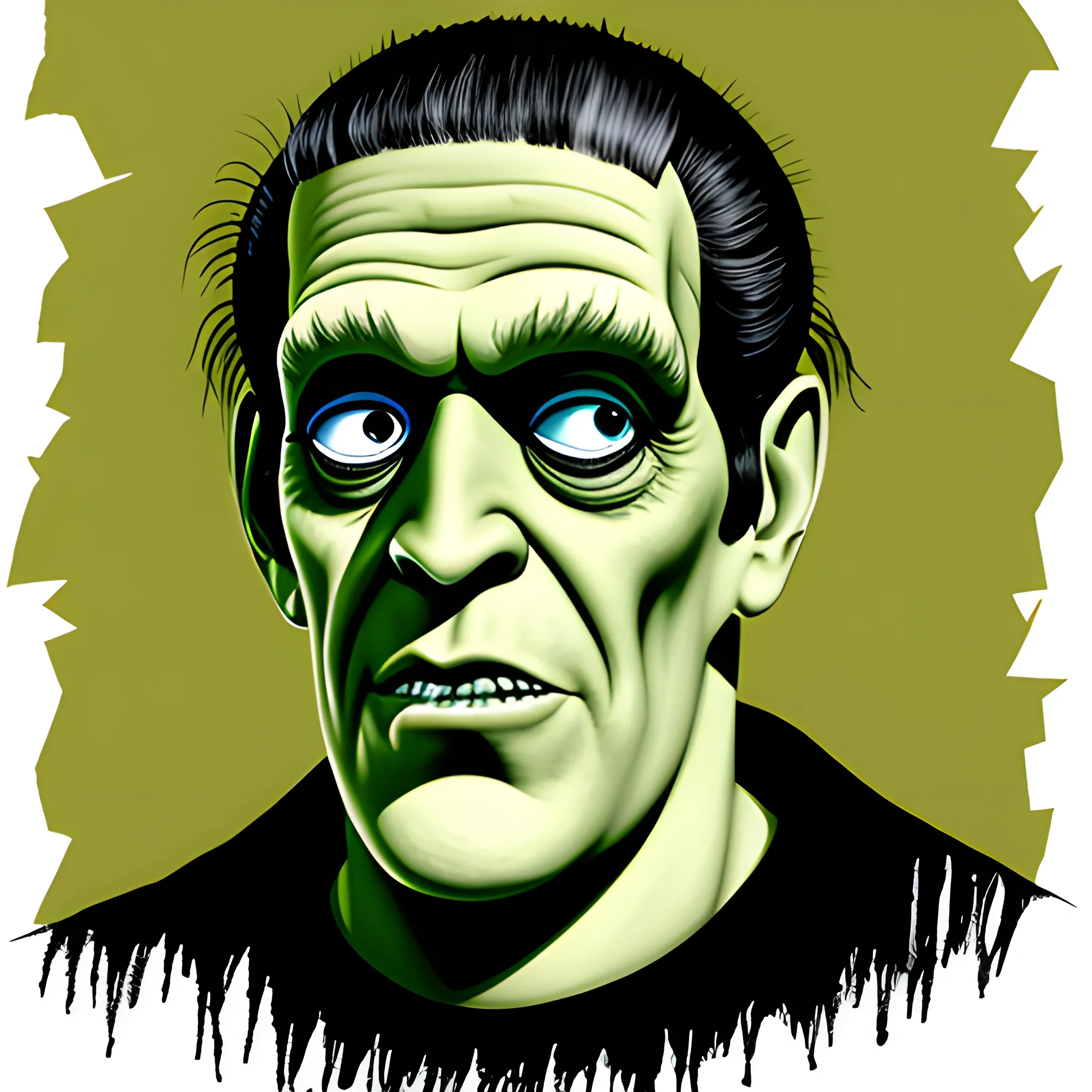 Herman munster Frankenstein illustration 