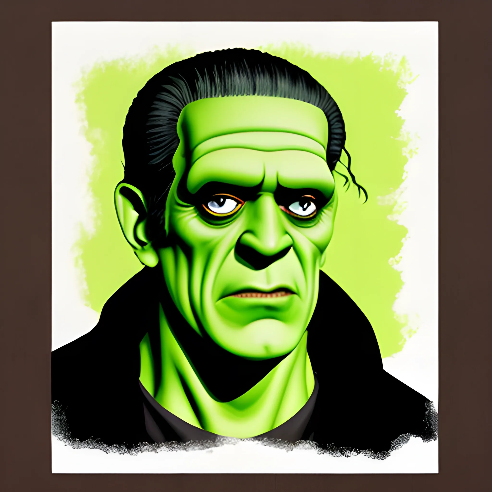 Herman munster Frankenstein illustration 