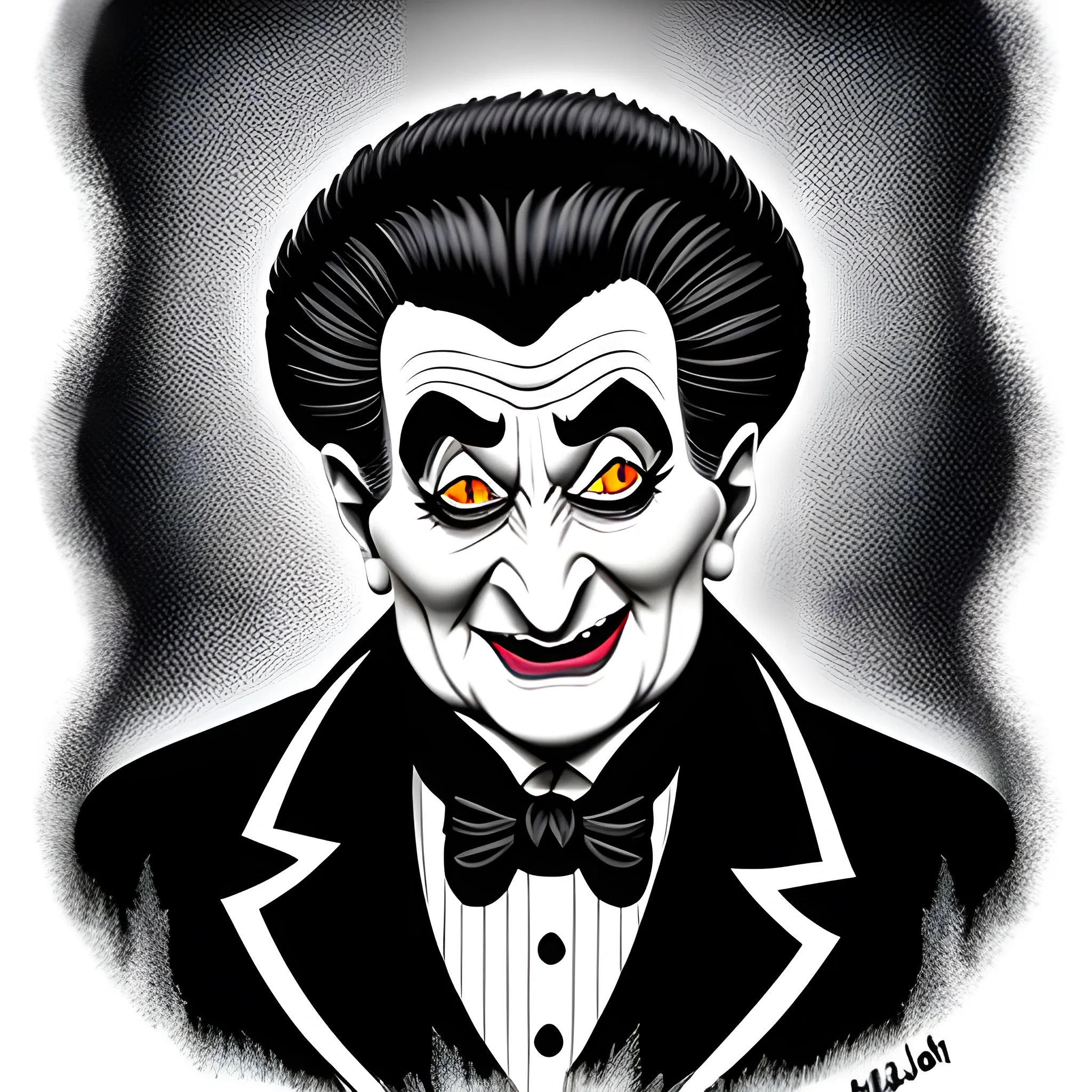 Grandpa munster illustration 