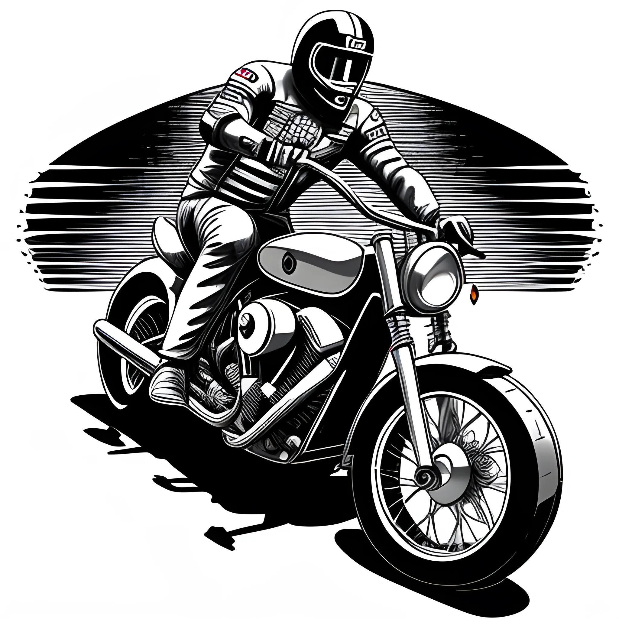 Evil knivel motorcycle illustration 