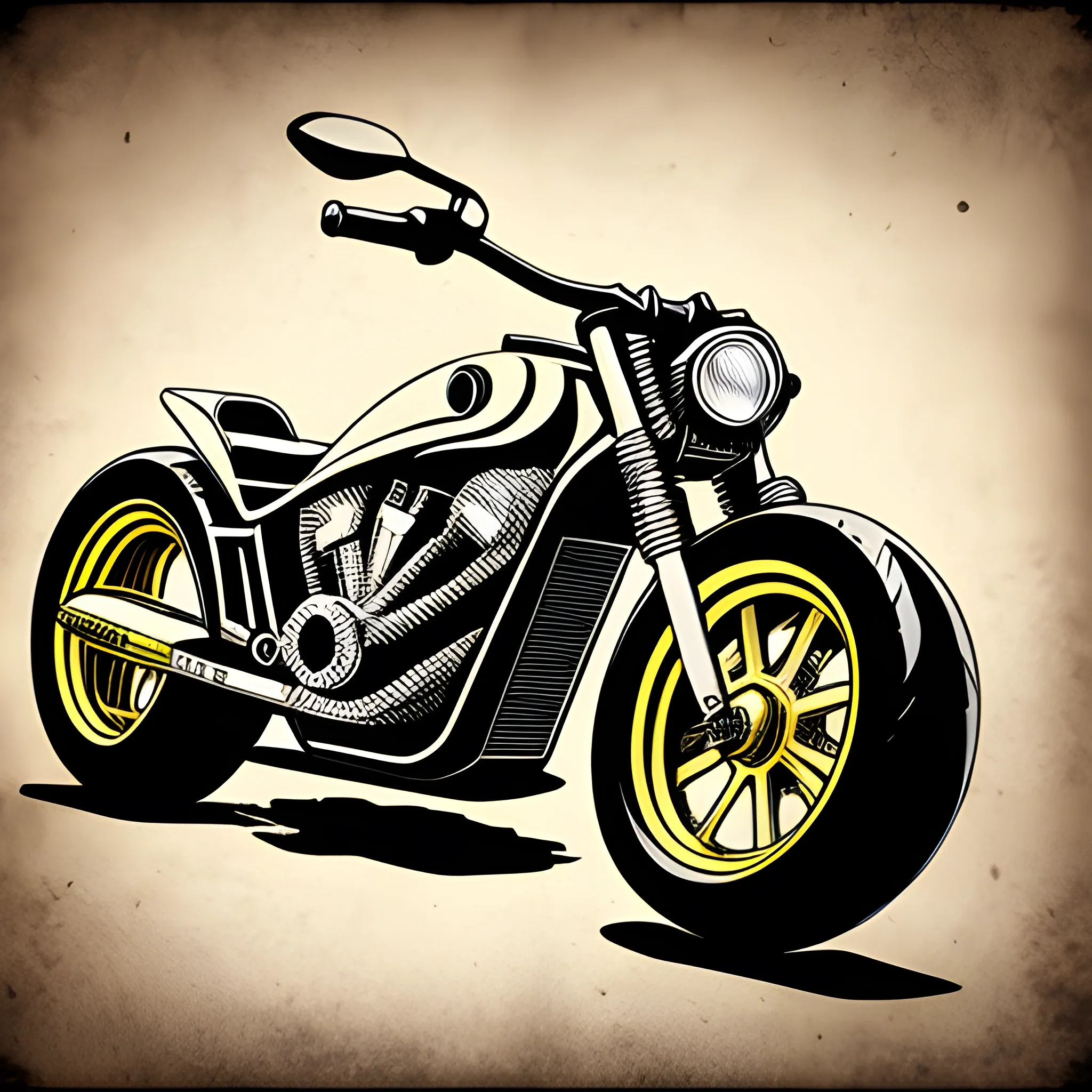 Evil knivel motorcycle illustration 