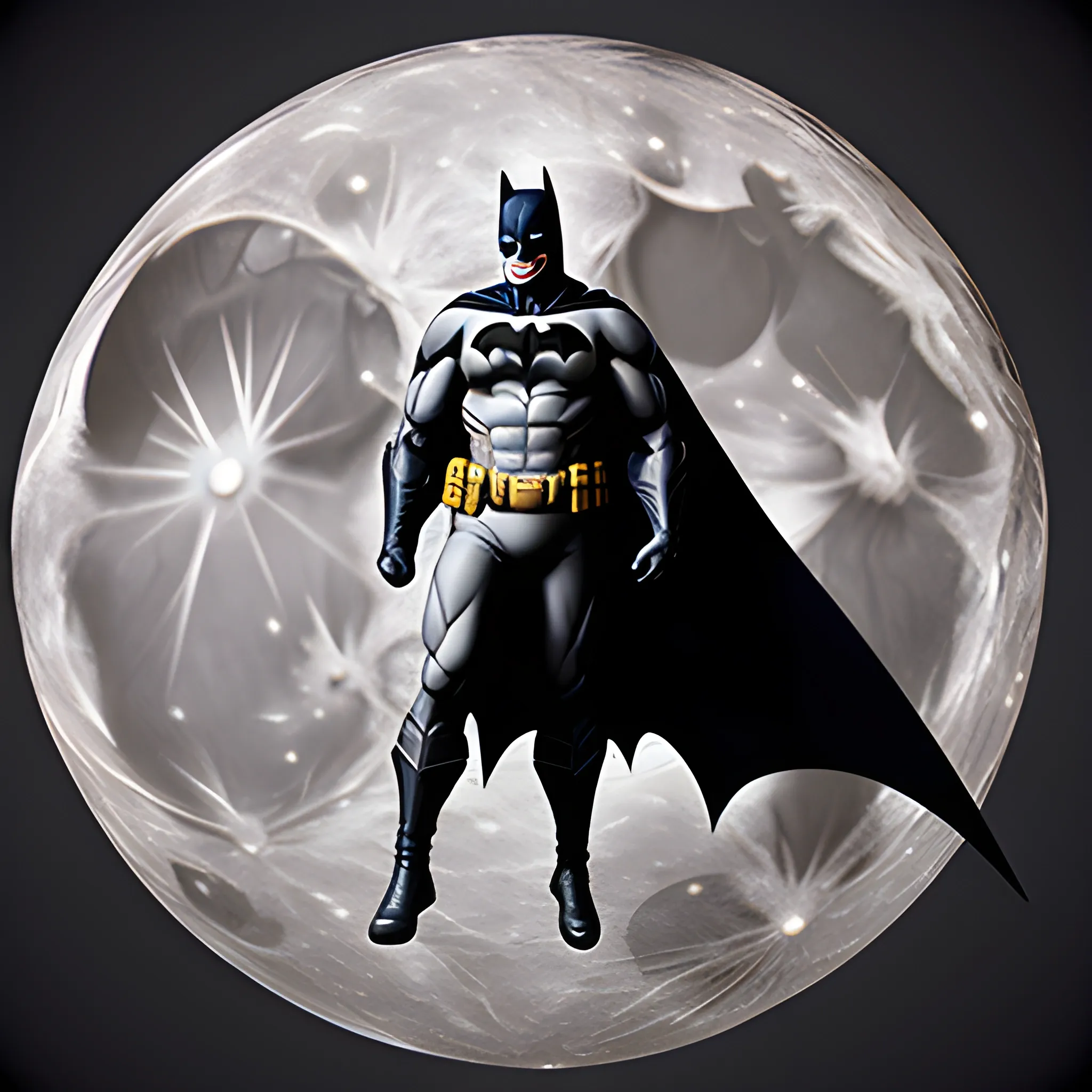 batman in the moon, 3D