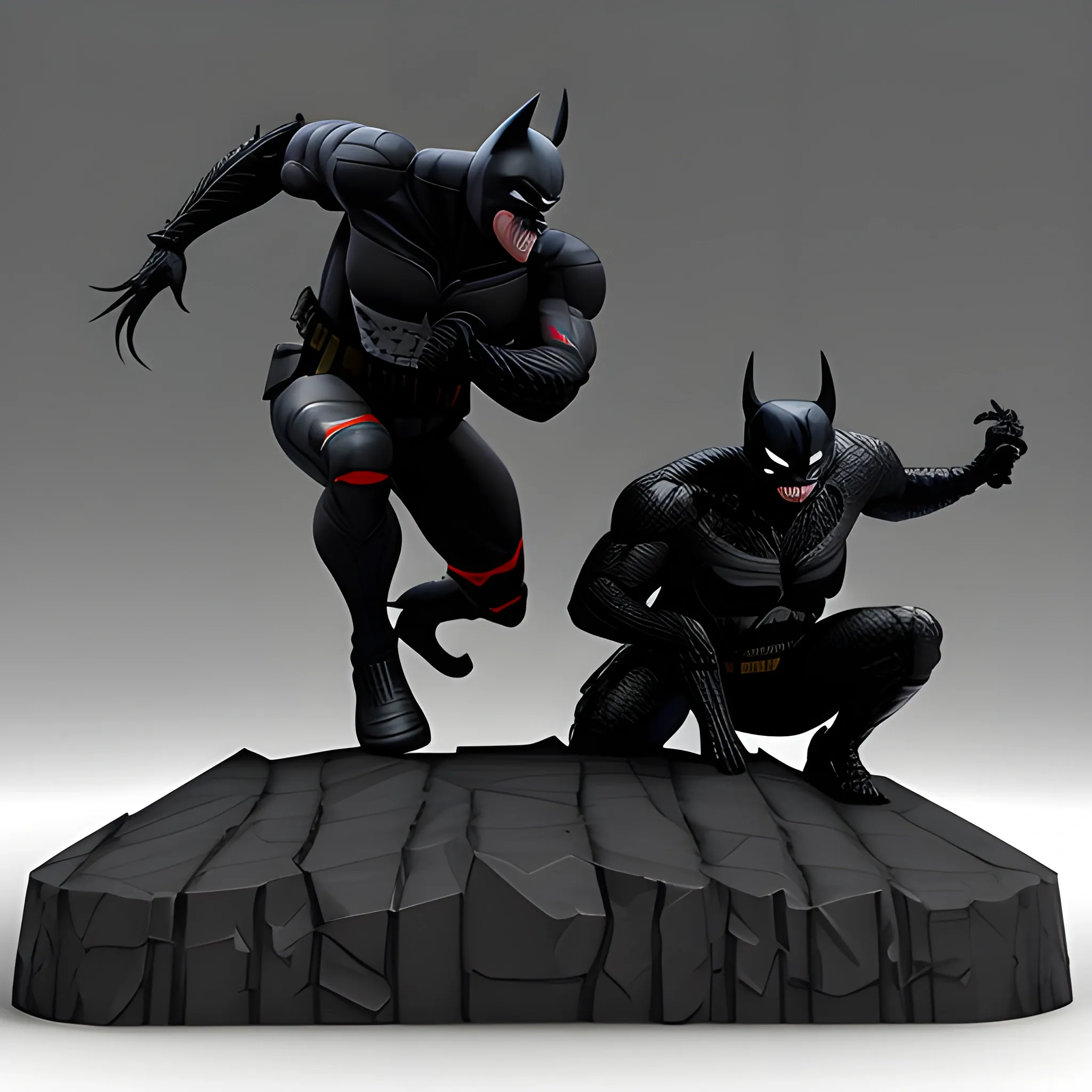 dark knight and venom, 3D