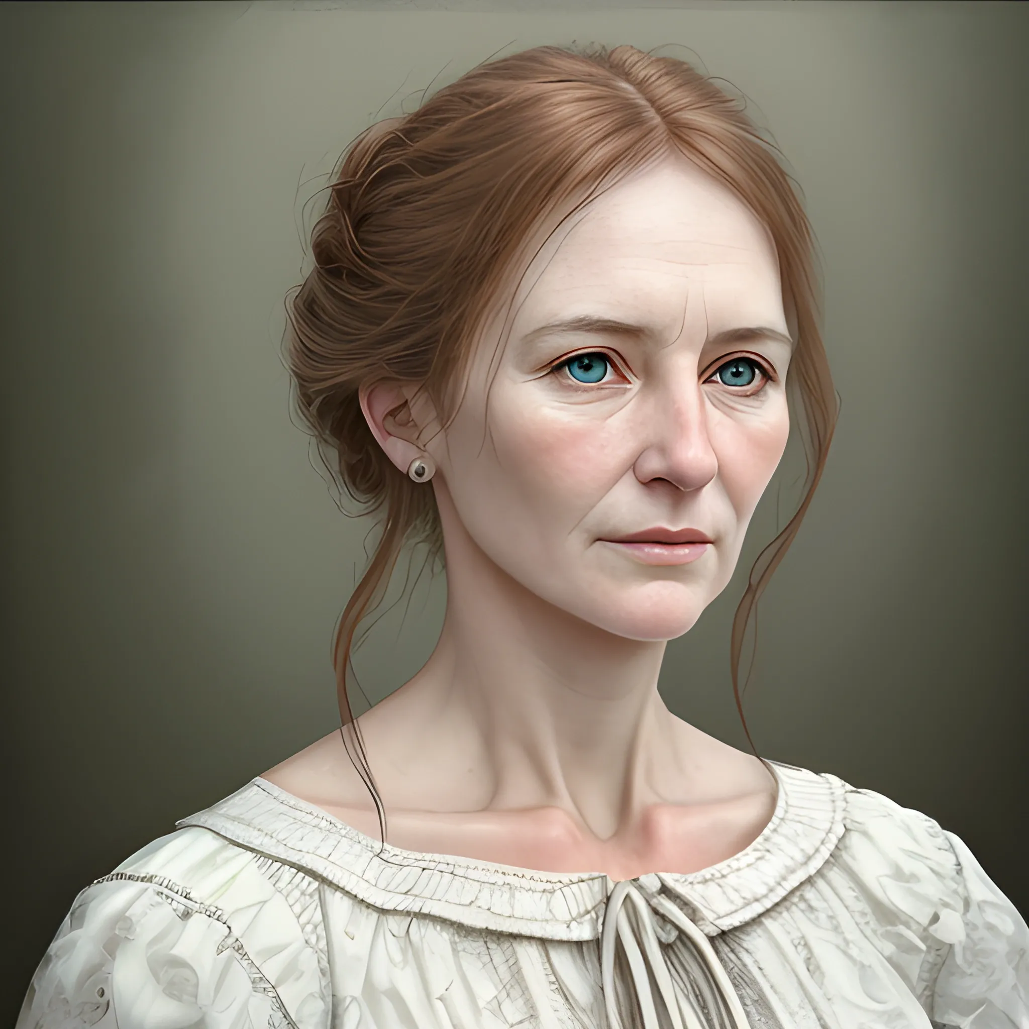 photo realistic detailed portrait english woman 30