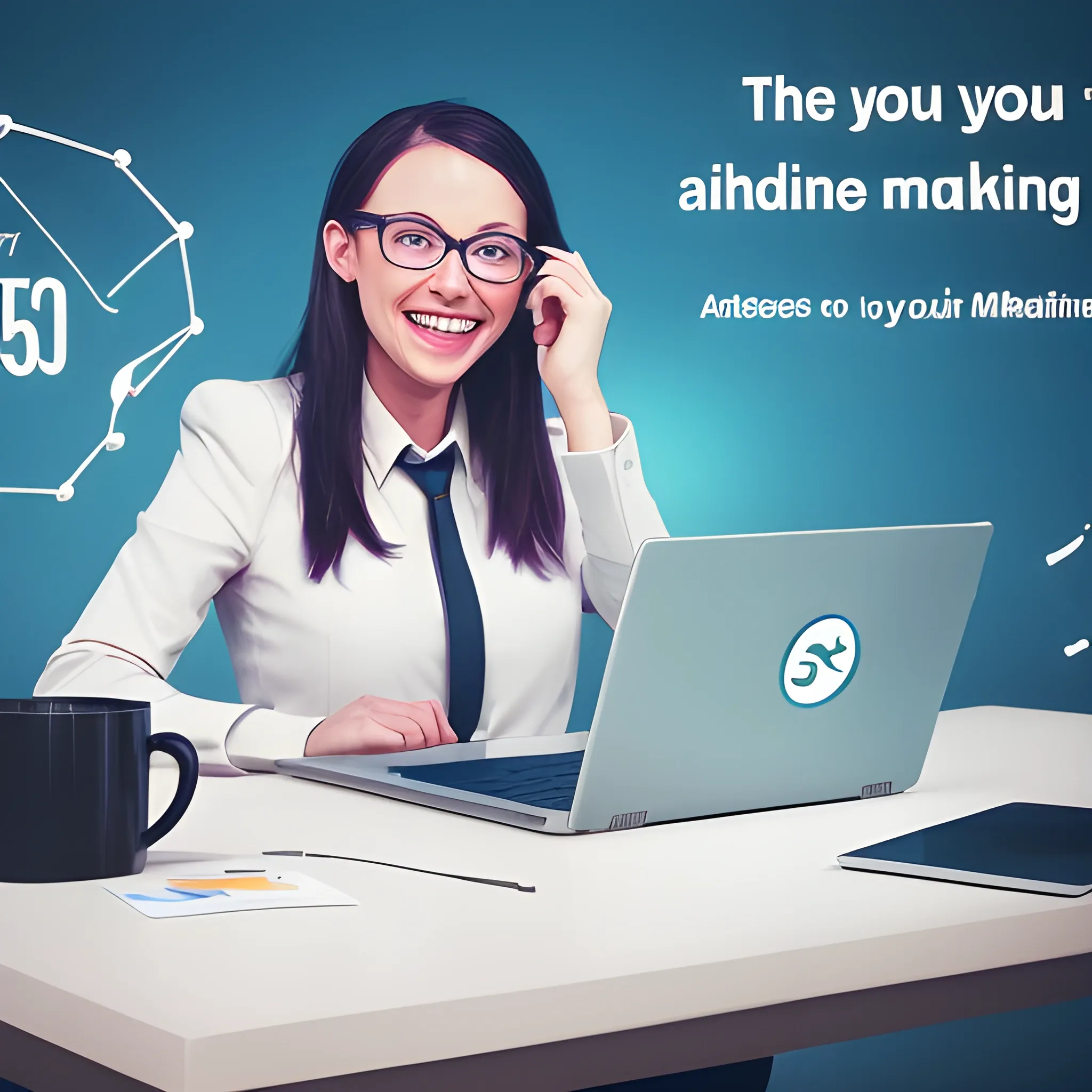 An image showcasing a person celebrating a successful affiliate marketing journey or a laptop with earnings graph could relate well to this conclusion. Caption: "Celebrate Your Success: The Potential of Affiliate Marketing"