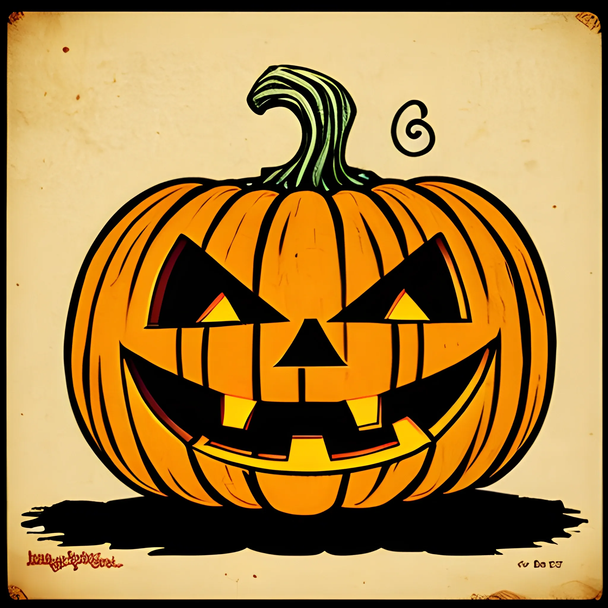 Vintage Jack o lantern Cartoon