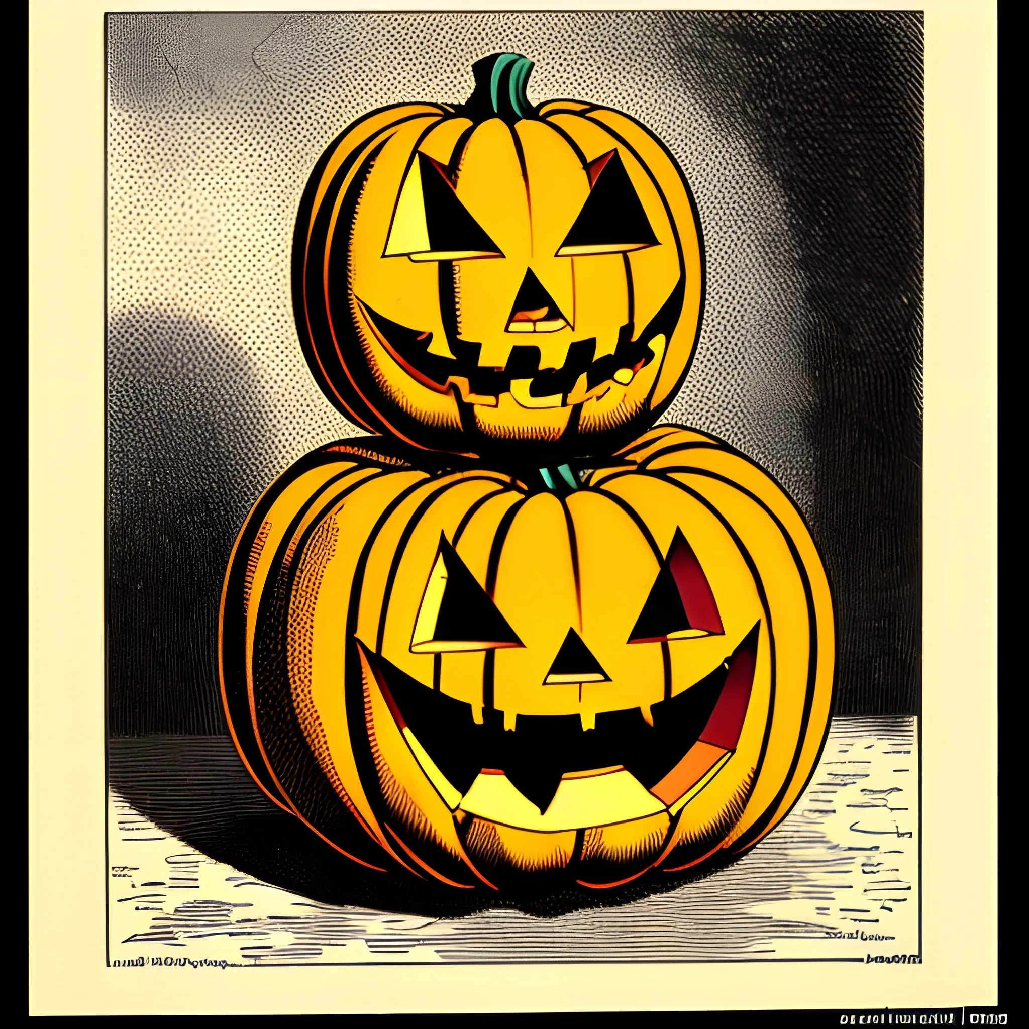 Vintage Jack o lantern Cartoon