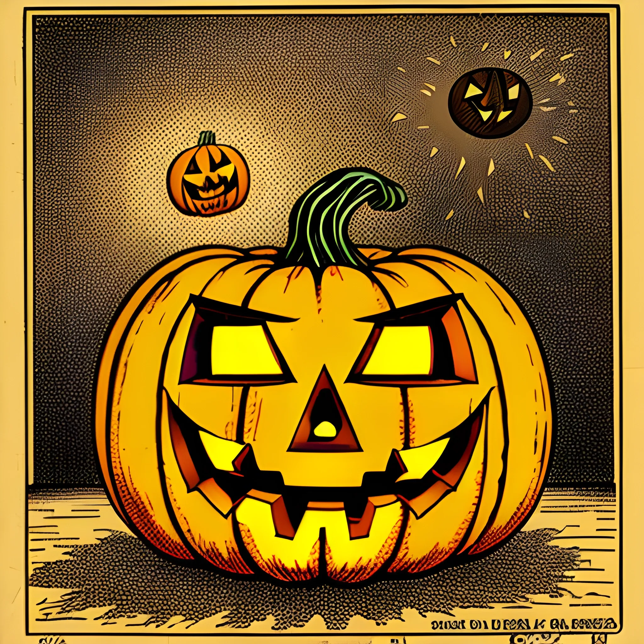 Vintage Jack o lantern Cartoon