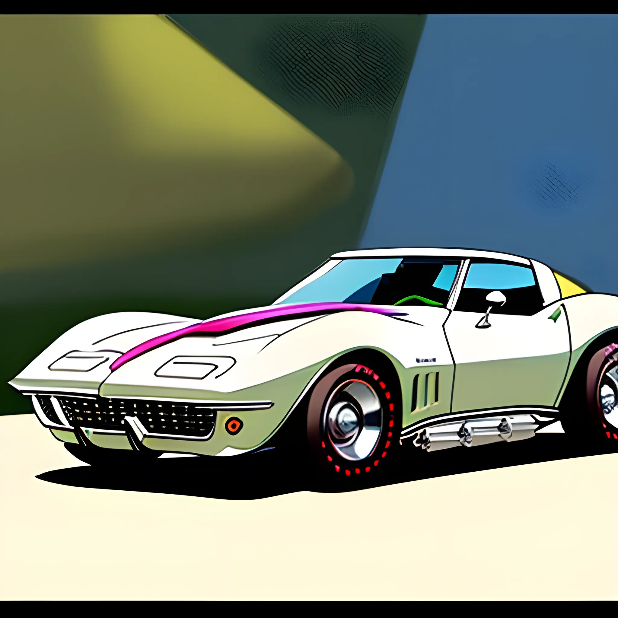 1969 corvette , illustration 