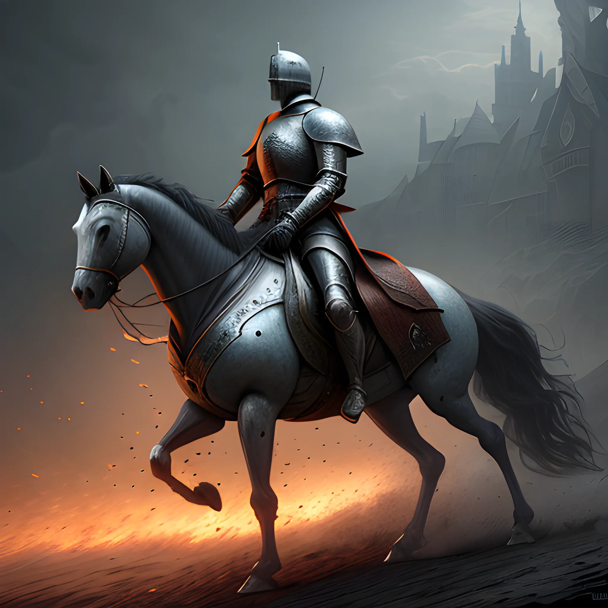 headless horseman, knight without head is on the horse without head, , 8k, high resolution, high quality, photorealistic, hyperealistic, detailed, detailed matte painting, deep color, fantastical, intricate detail, splash screen, complementary colors, fantasy concept art, 8k resolution trending on Artstation Unreal Engine 5