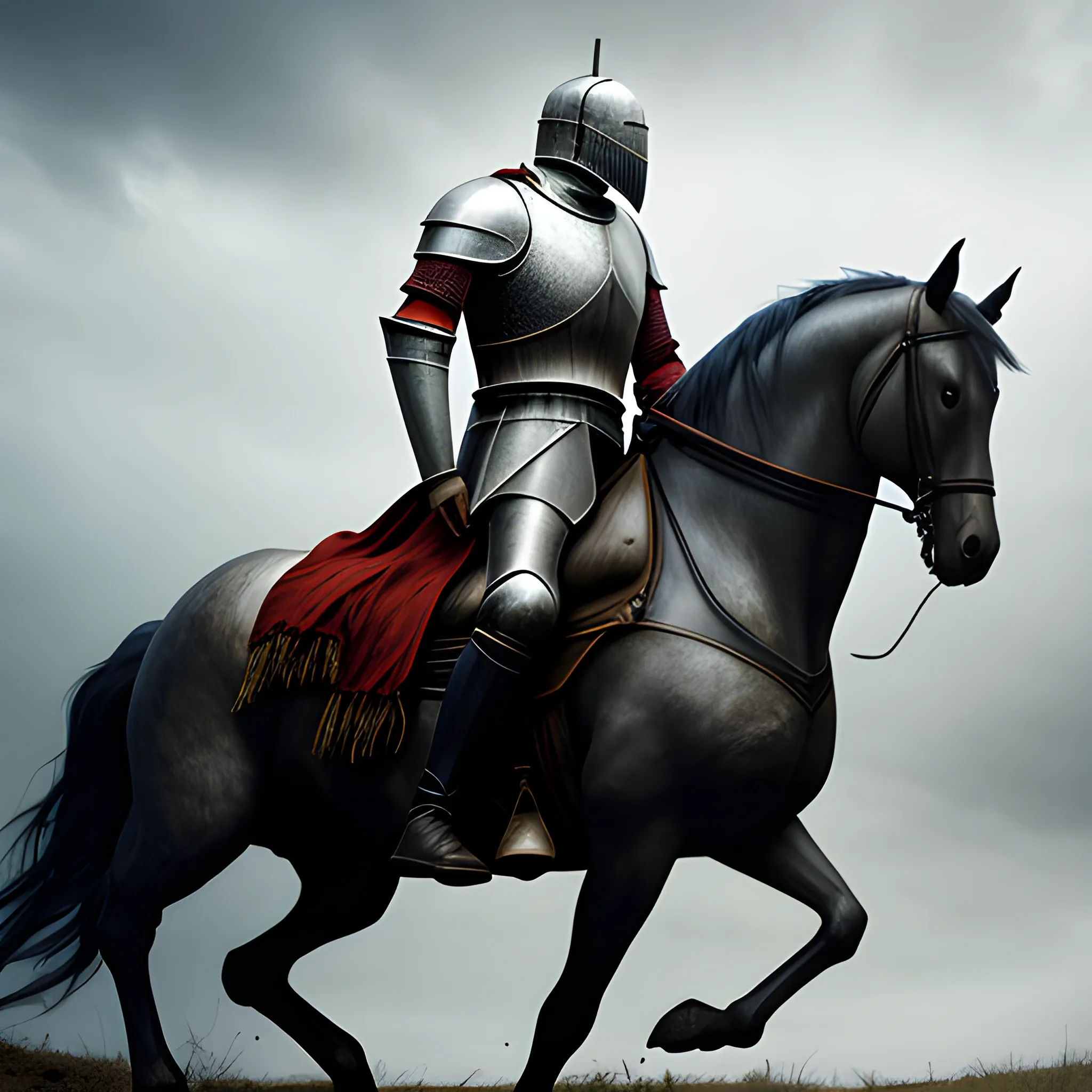 headless horseman, knight without head is on the horse without head, , 8k, high resolution, high quality, photorealistic, hyperealistic, 