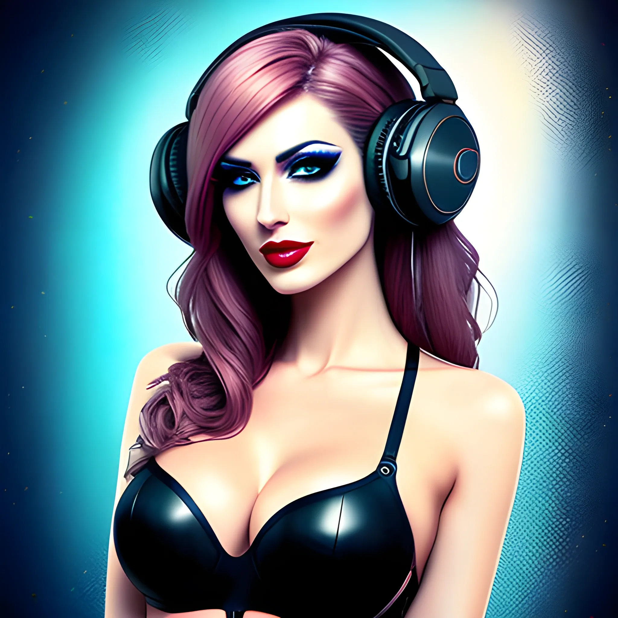 music electronic beauty girl