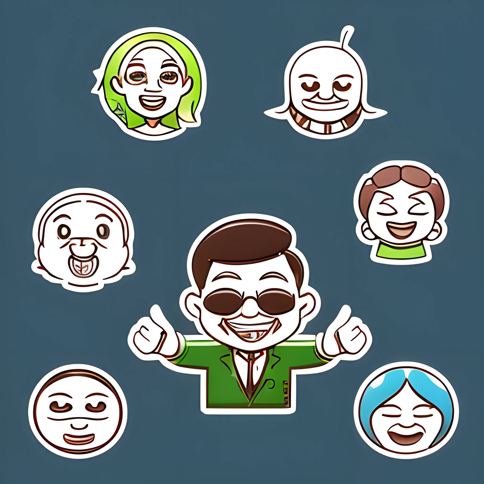 A set of digital stickers for WhatsApp featuring a stylized caricature of a cheerful professional painter holding painting tools and giving the "okay" hand sign with their left hand. The stickers are designed in a modern and minimalist art style, using clean lines and limited colors. Each sticker portrays a unique expression or action of the painter, showcasing their positivity and skill. The background of each sticker can be transparent or include simple decorative elements. These stickers add a touch of professionalism and creativity to WhatsApp conversations., Trippy