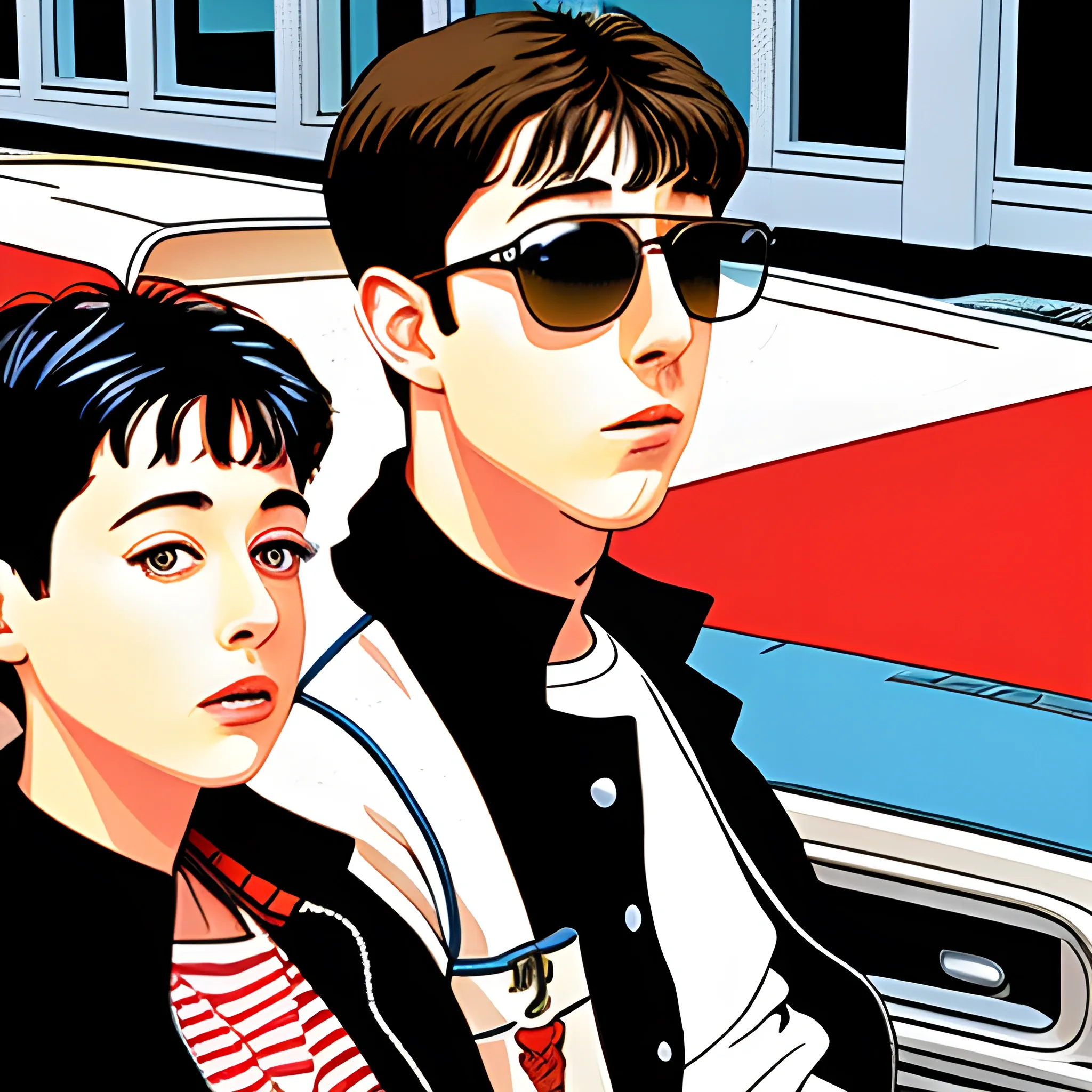 Ferris bueller illustration 