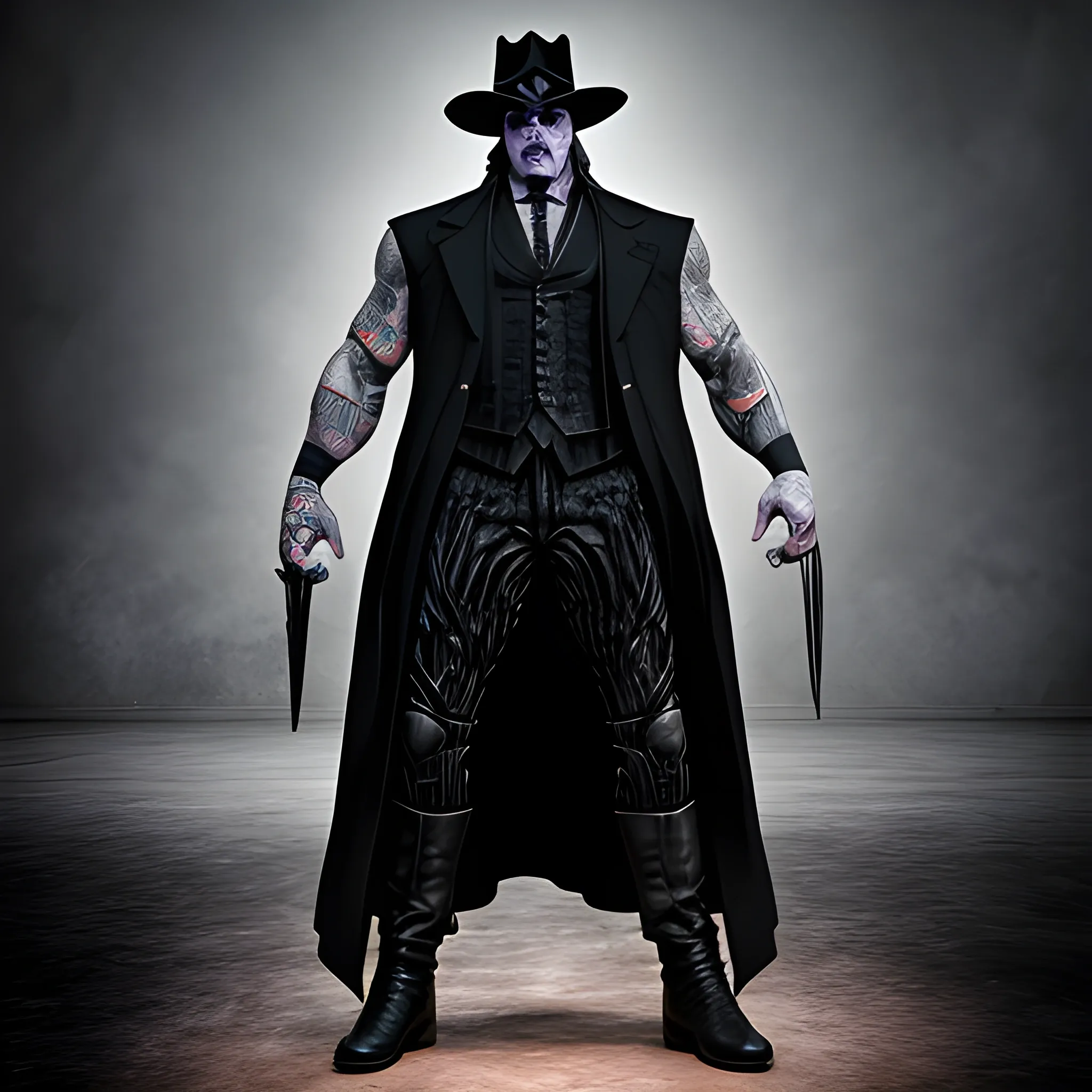 undertaker stands with his legacy 21 - 0
, 3D