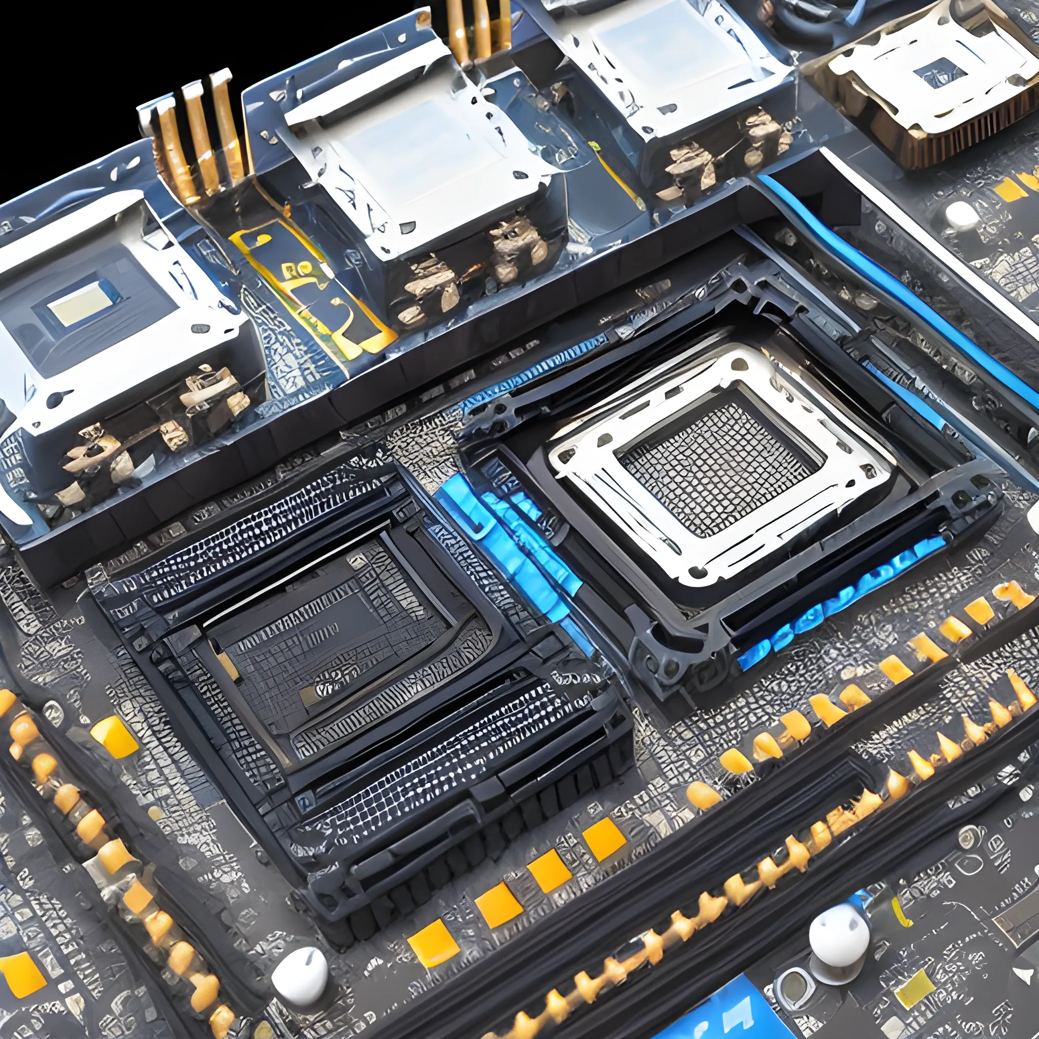 Advanced technology motherboard, with liquid ventilation system.