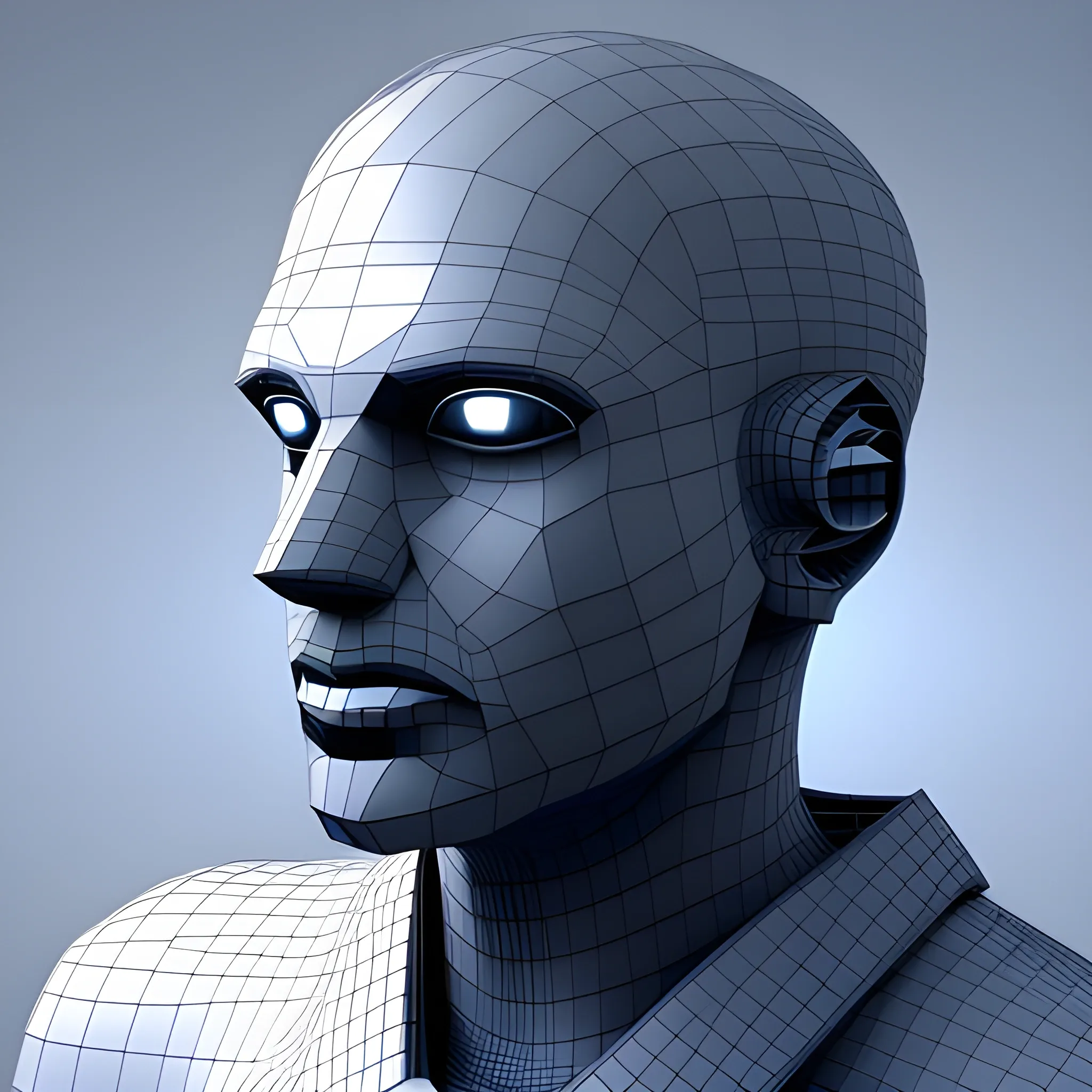 Futuristic man 3D Model