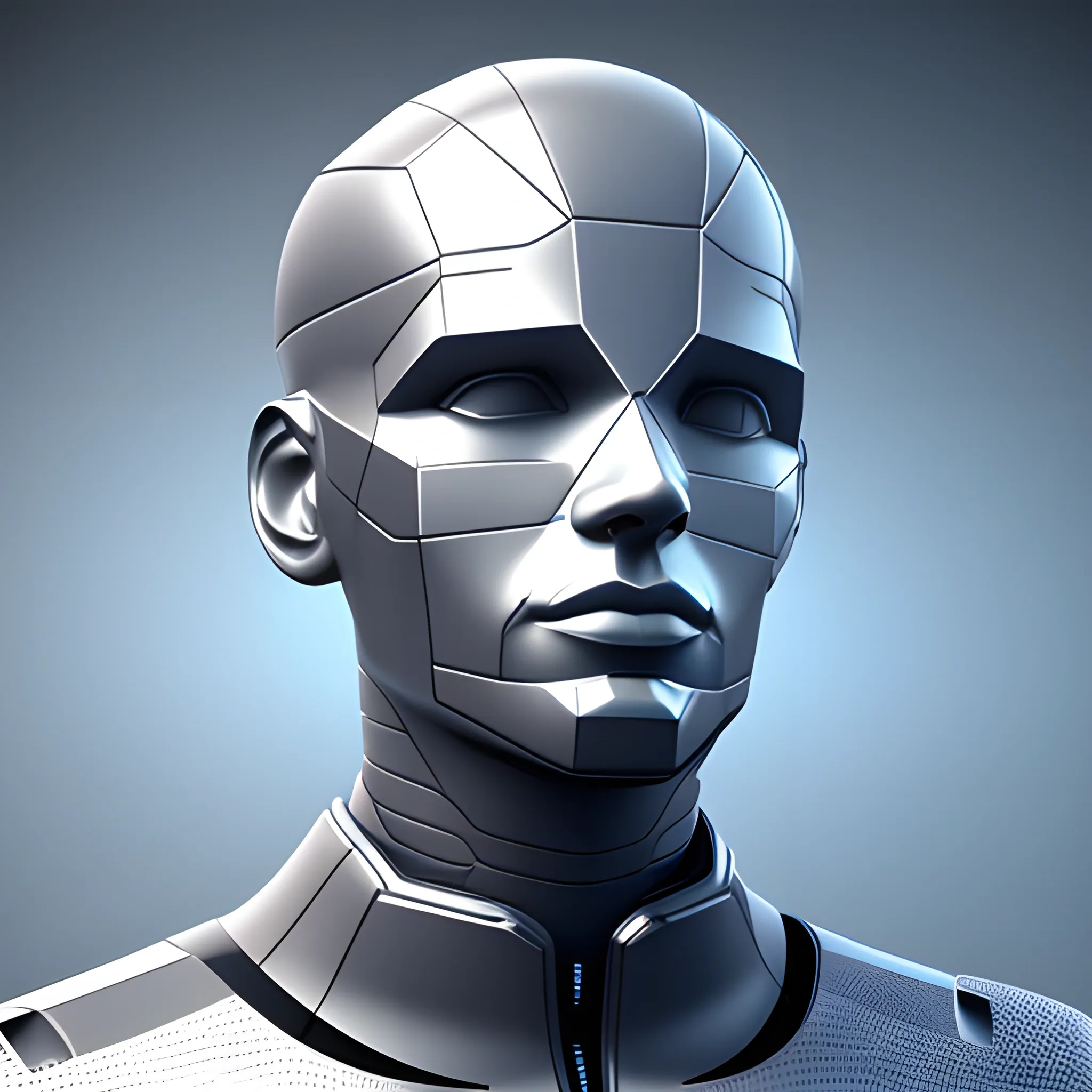 Futuristic man 3D Model