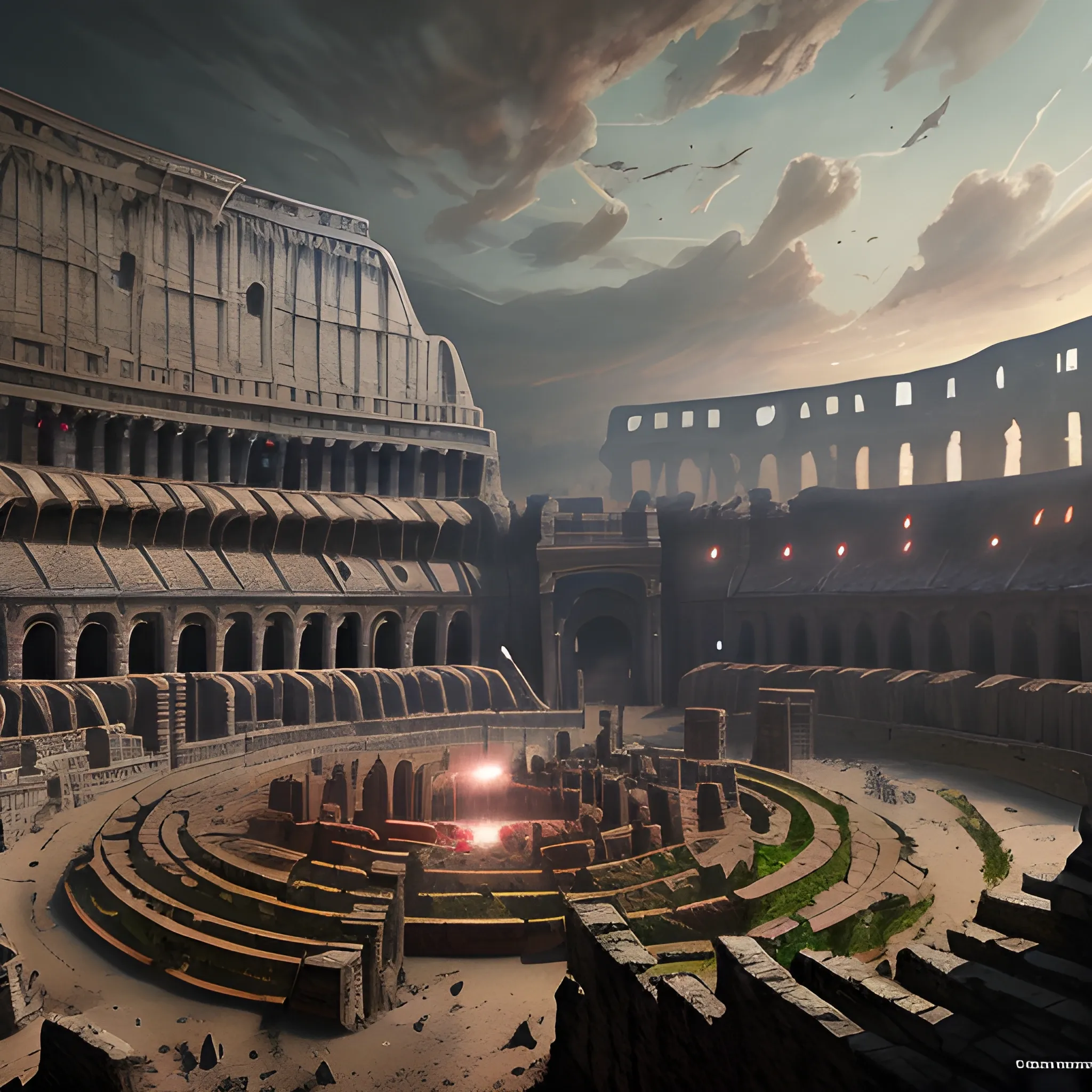 blood arena, blood, high fantasy, blood training camp, colloseum, 8k, high resolution, high quality, photorealistic, hyperealistic, detailed, detailed matte painting, deep color, fantastical, intricate detail, splash screen, complementary colors, fantasy concept art, 8k resolution trending on Artstation Unreal Engine 5