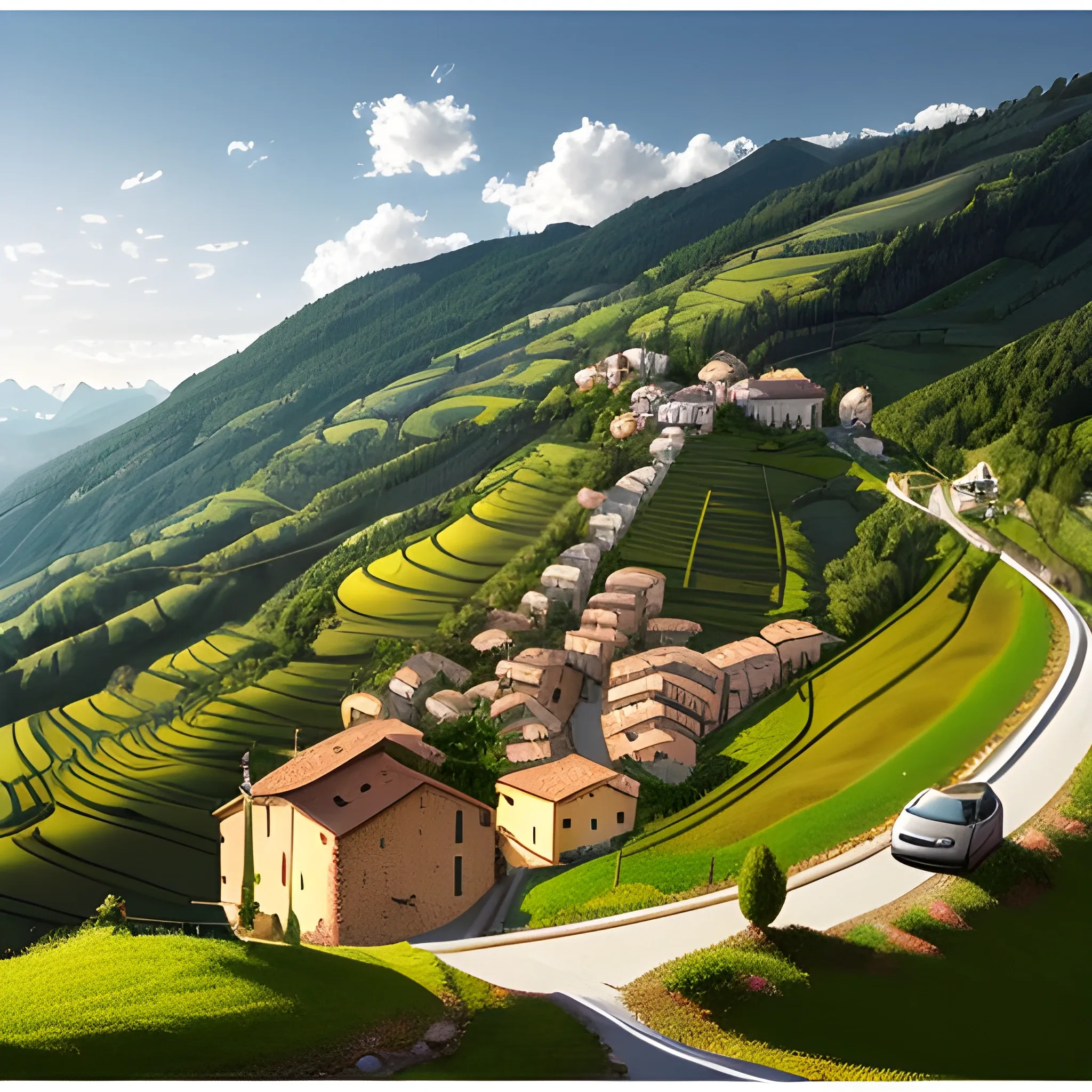 a koennigsegg on an italien mountainroad ,masterpiece , high detailed ,8k

