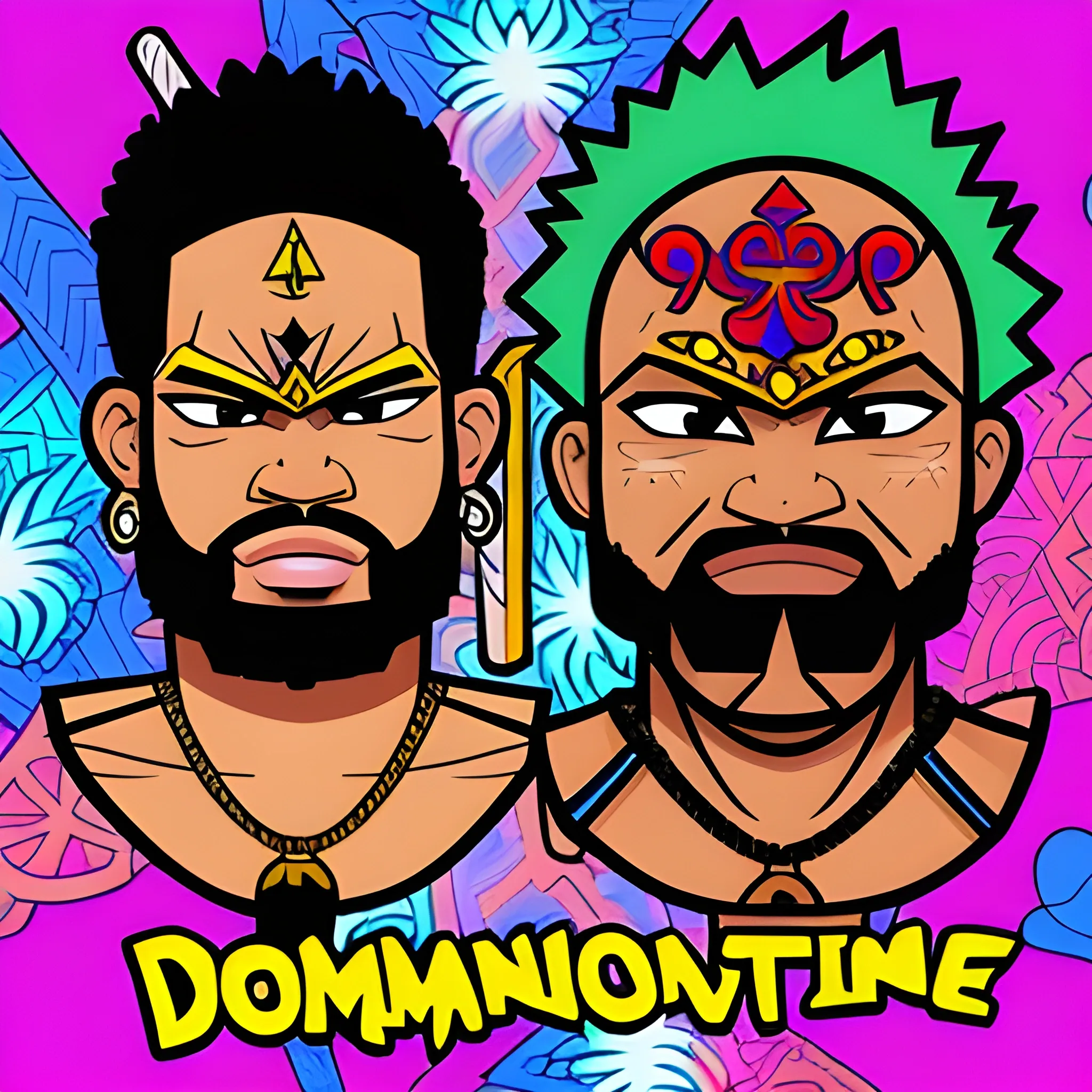 dominican, warrior, Trippy, Cartoon