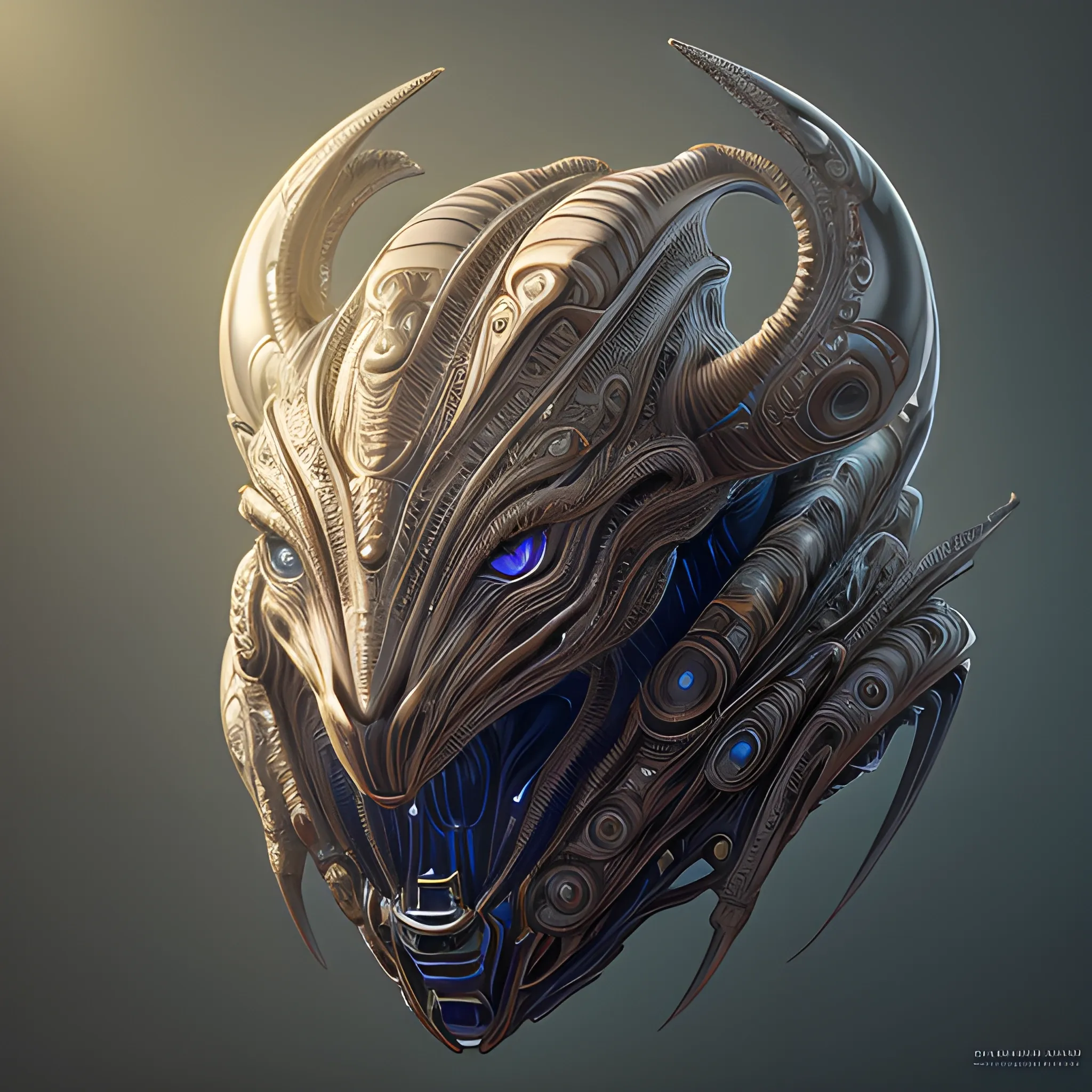 A detailed and intricate digital art piece in a cinematic style, this ultra high resolution portrait of a powerful alien beast is a true masterpiece. The beautiful lighting and playful design make it a trend-setter on ArtStation. A true award-winning work.