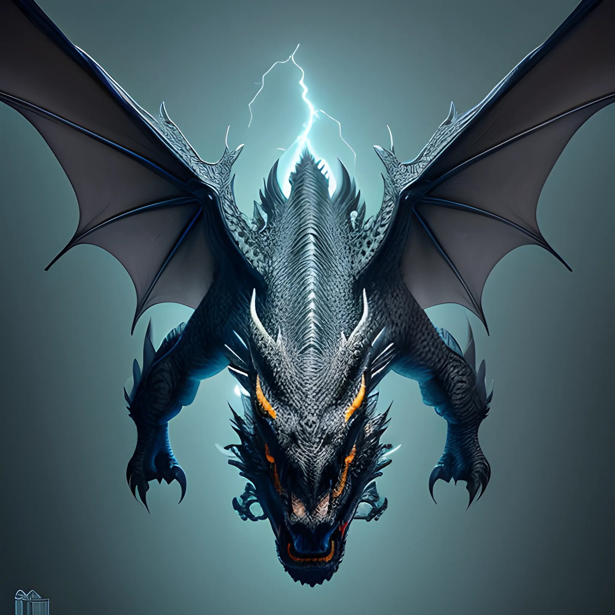 A detailed and intricate digital art piece in a cinematic style, this ultra high resolution portrait of a powerful dragon beast is a true masterpiece. The beautiful lighting and playful design make it a trend-setter on ArtStation. A true award-winning work. draconic dragos dragon fury lightning electric