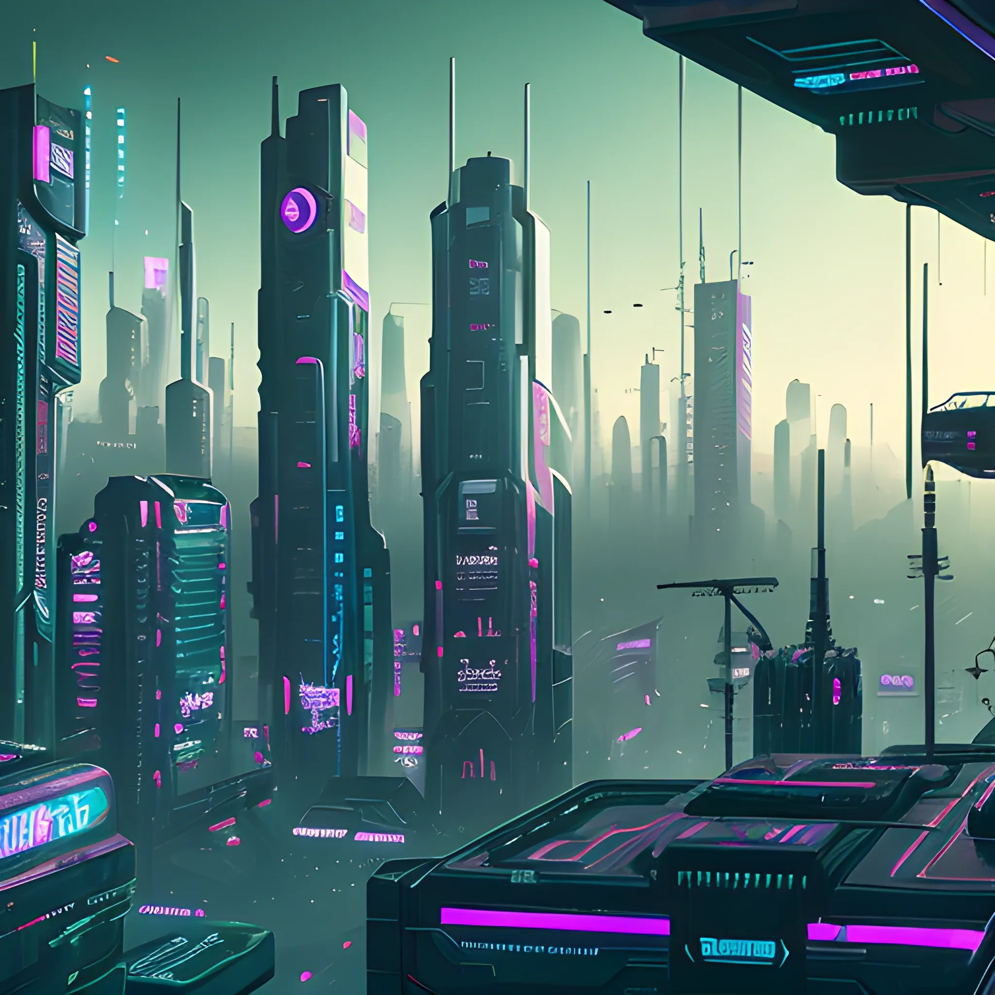 cyberpunk city