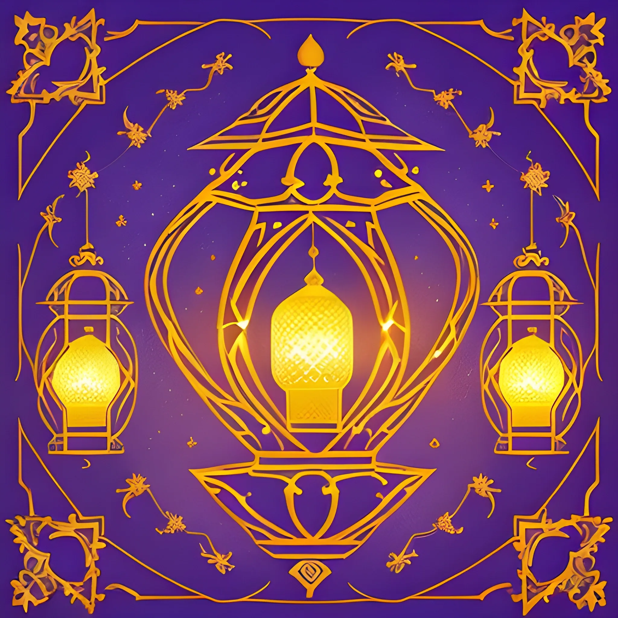 Design a logo inspired by 'The Mystical Lanterns of AbuGazanfer,' an enchanting boutique that celebrates the mesmerizing beauty of lanterns. Create a logo with a central element of a stylized lantern, adorned with intricate patterns inspired by the Ottoman era. Use vibrant colors like deep blues, rich purples, or warm golds to evoke a sense of magic and mystique. Incorporate decorative motifs such as arabesque patterns or stars to enhance the overall aesthetic. The typography should be elegant and flowing, capturing the essence of the brand's enchanting aura. Let the logo reflect the allure and wonder of 'The Mystical Lanterns of AbuGazanfer.