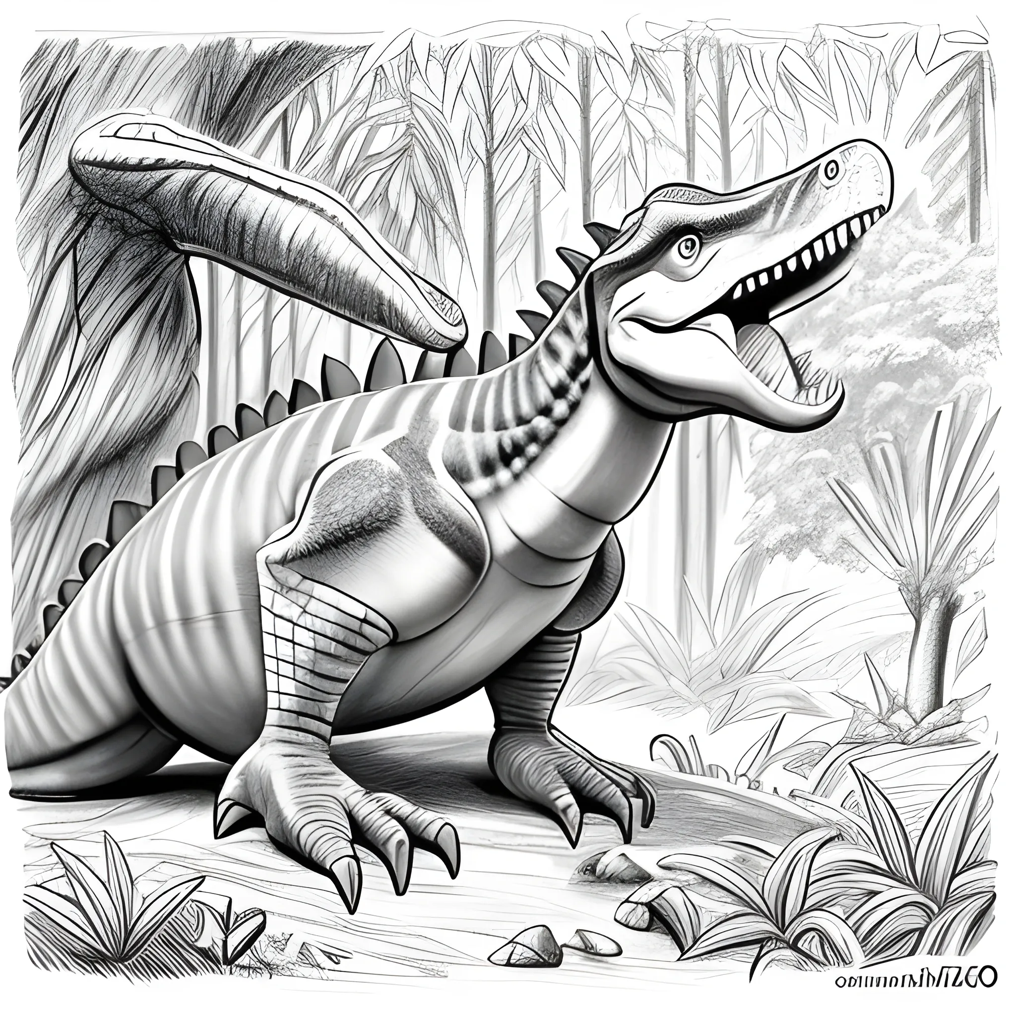 Desenho para Colorir Dinossauro Jurassic World 