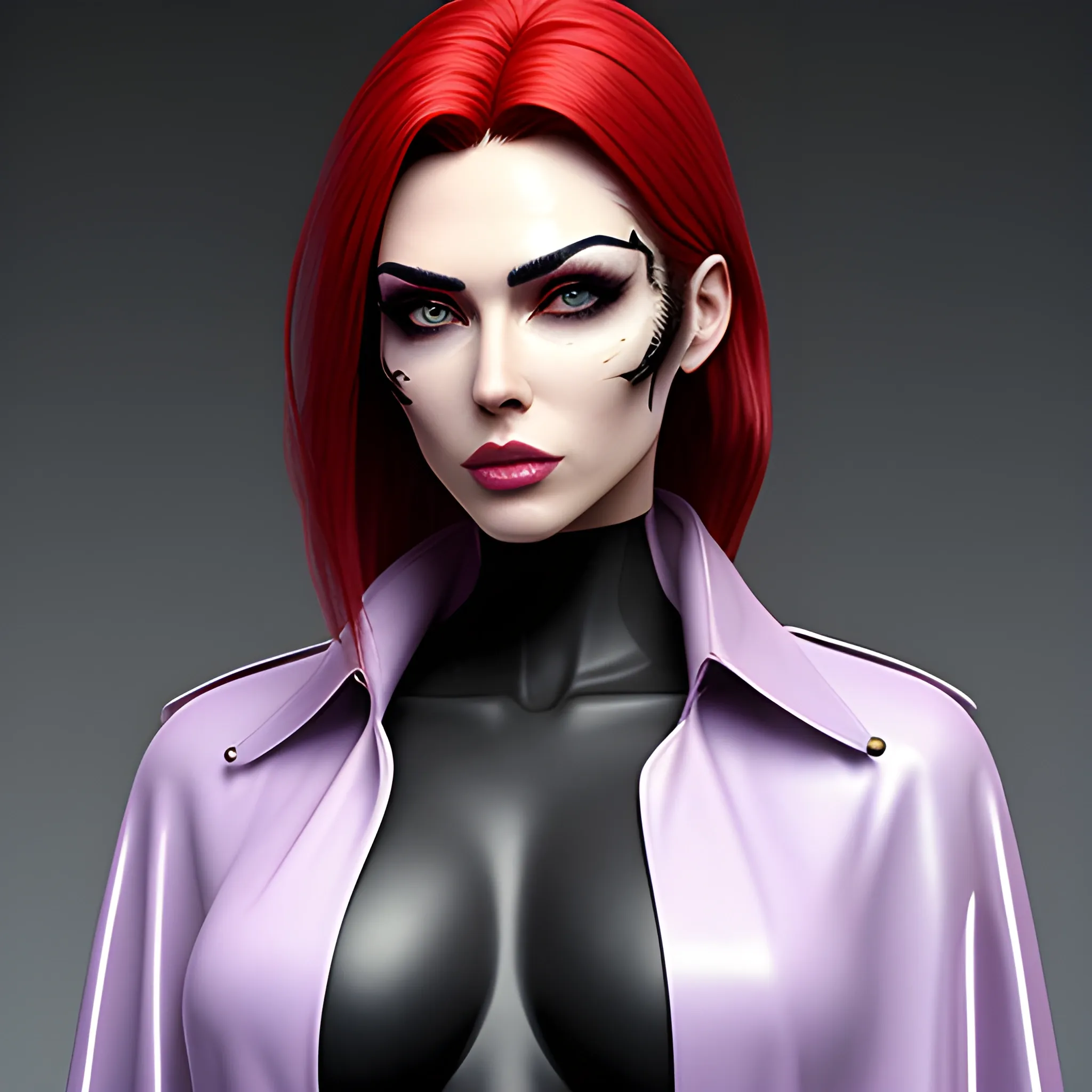 realistic, masterpiece, best quality, beautiful girl in cyberpunk style, realistic face, detailed skin, in wearing only hot transparent trench coat, full body view, viewed from the front, private Negative prompt: low resolution, low quality, worst quality, blurred eyes and face, (cross eyed), ((unsharp)), (extra fingers), (missing fingers), low detail, deformed body and limbs, disfigured face and fingers, extra limbs, extra fingers, reddish eyes, extra digit, (matte finish), text, asymmetrical eyes, thick eyebrows, cape, umbrella, china, big-areola