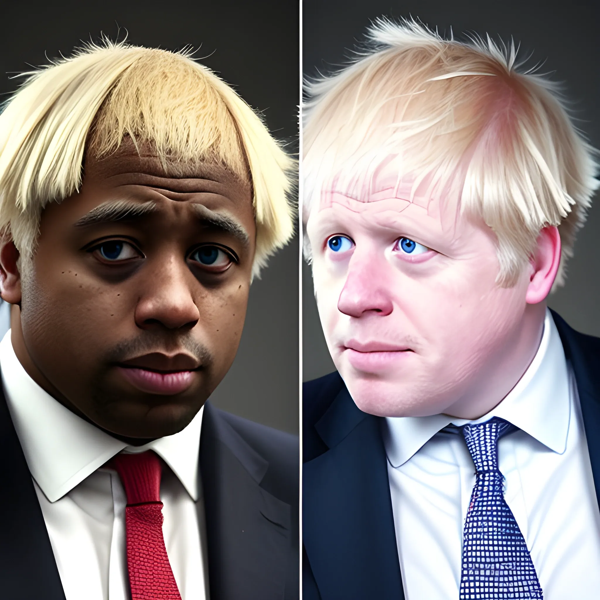 Boris Johnson as a black man