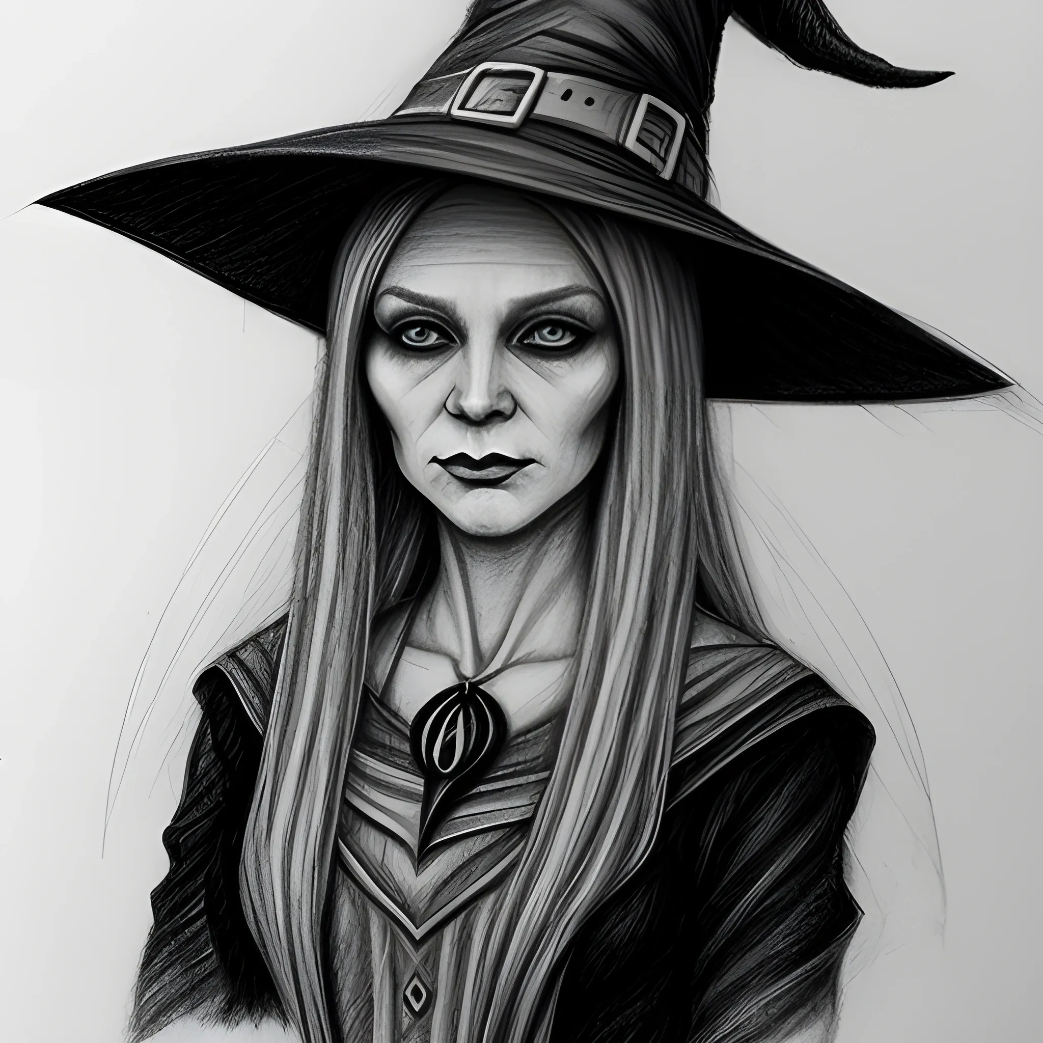 witch , Pencil Sketch - Arthub.ai