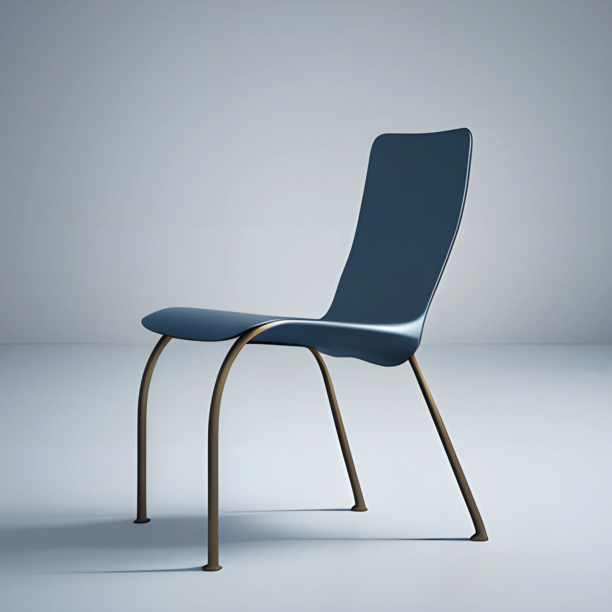 Create a monumental modern sculptured  one italian BACKLESS CHAIR in Claes Oldenburg style, simple design as Bahaus style, minimal, geometric simplicity, Bronce material surface only , asymetric composition , blue sky background, pretty detailed HD render, classic base, fountain, 3D, 
