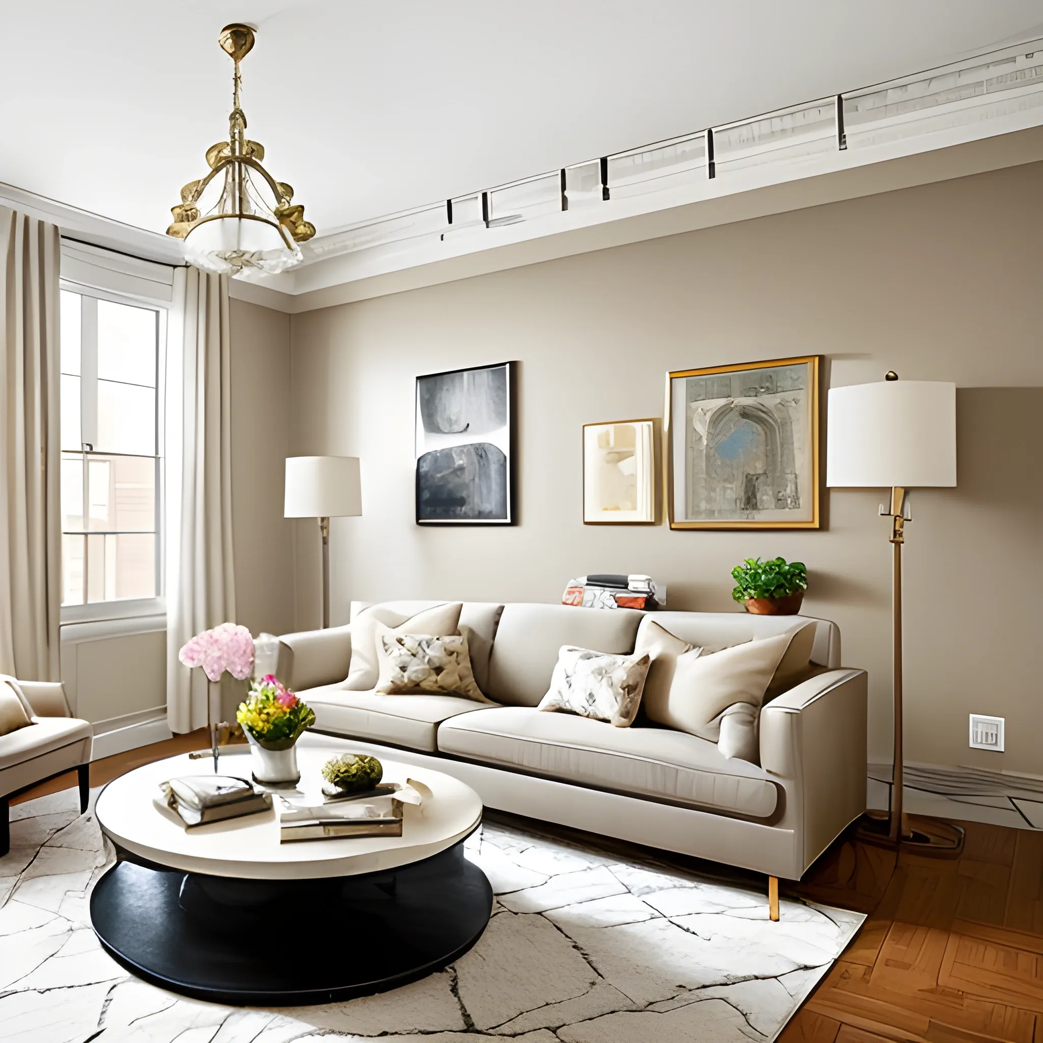 apartment designed by nate berkus, muted neutral colors 