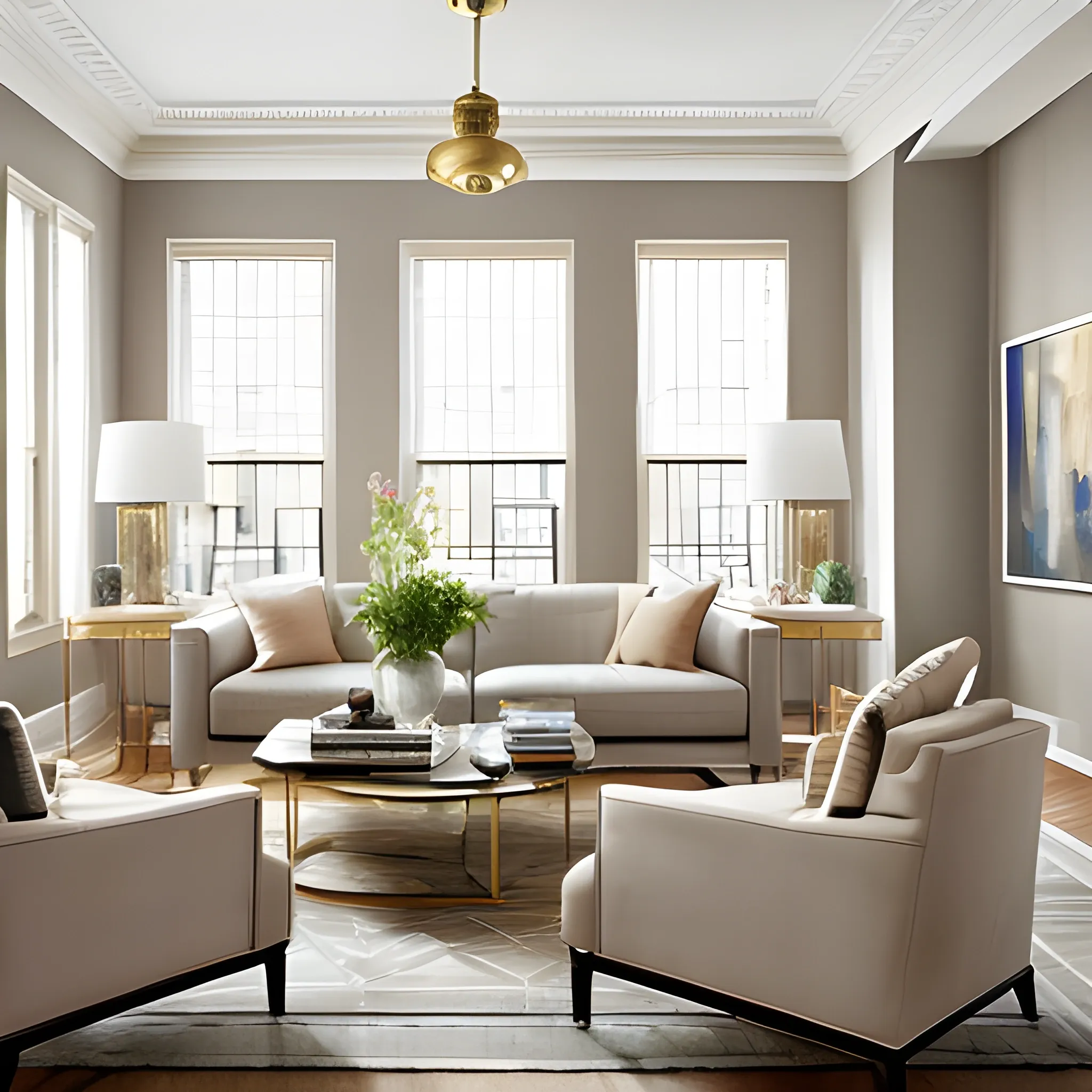 apartment designed by nate berkus, muted neutral colors , Water Color