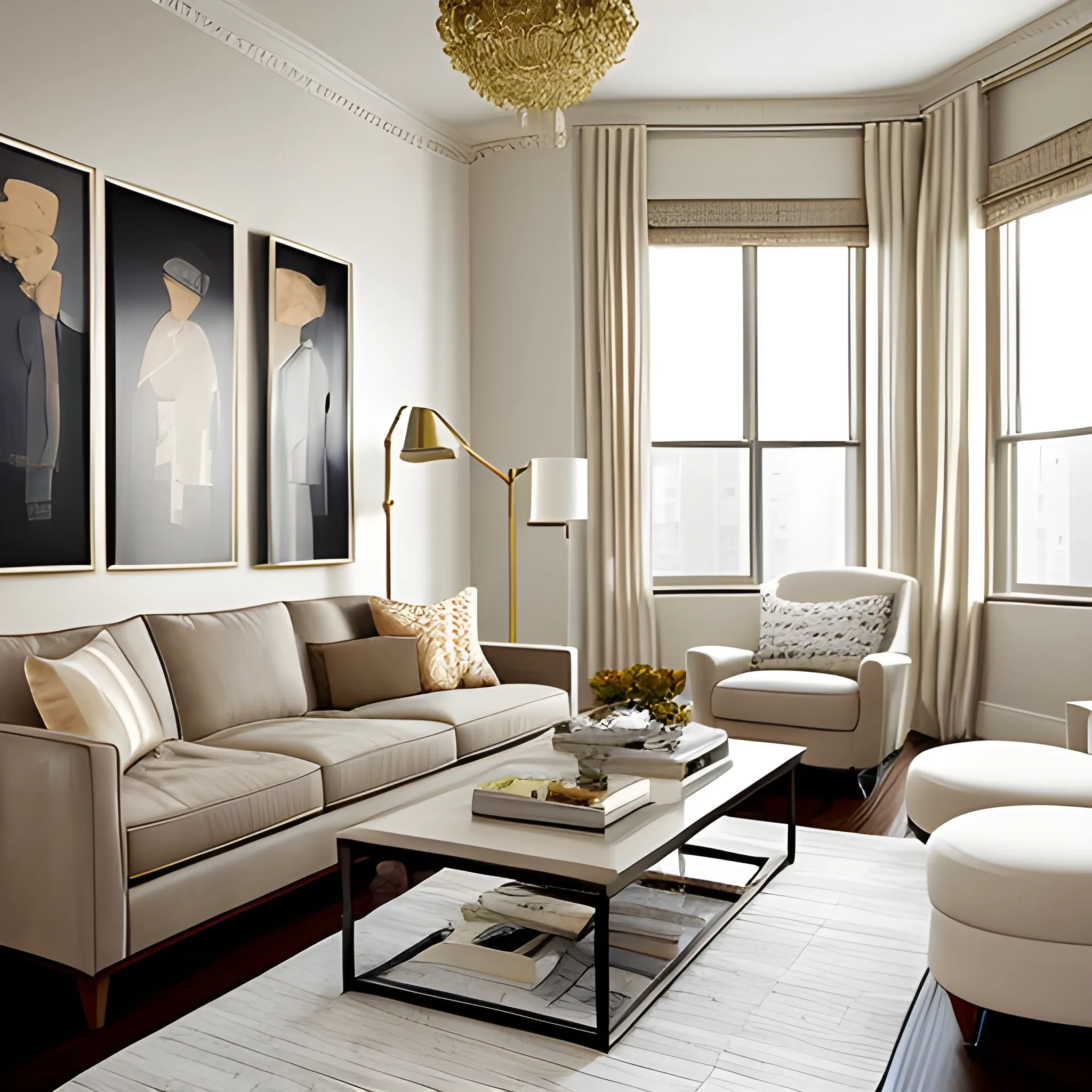 apartment designed by nate berkus, muted neutral colors - Arthub.ai
