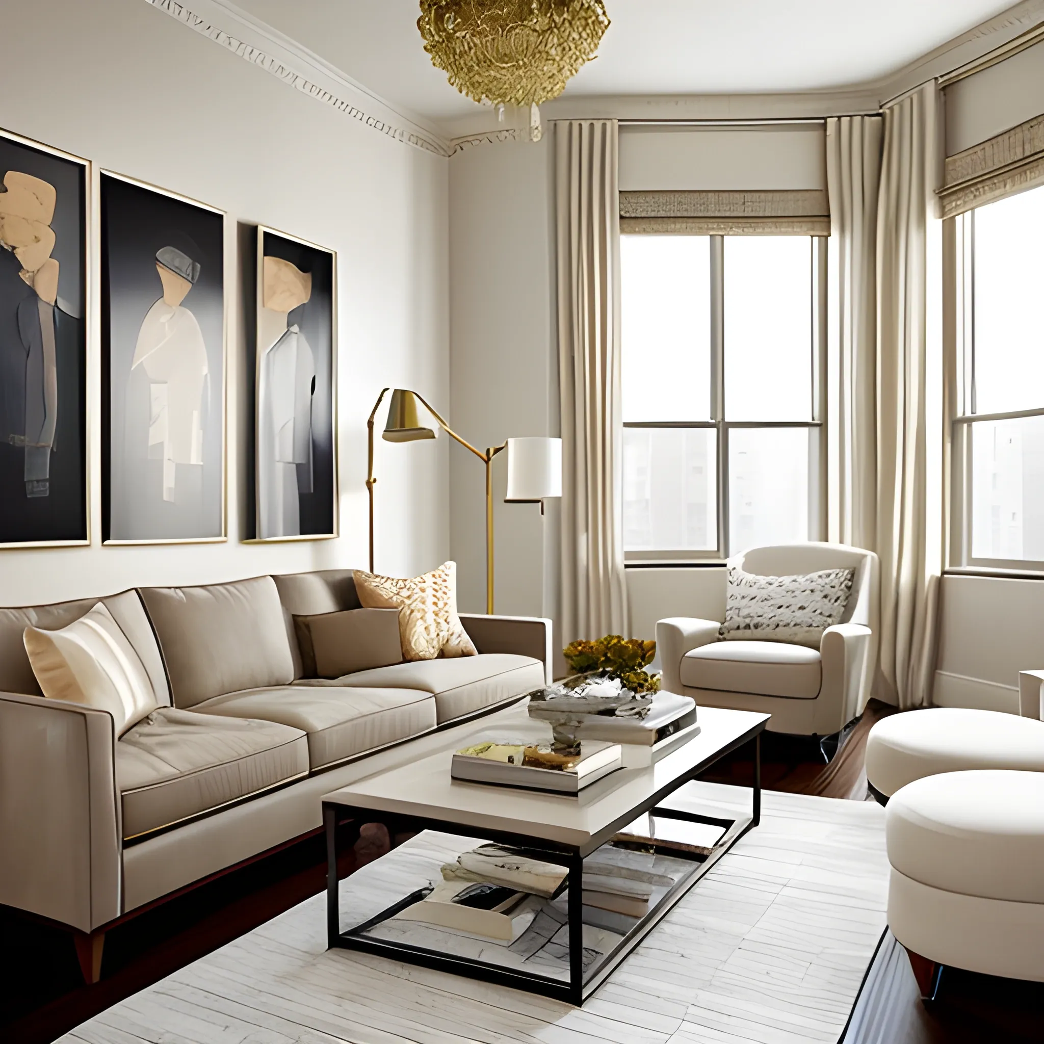 apartment designed by nate berkus, muted neutral colors 