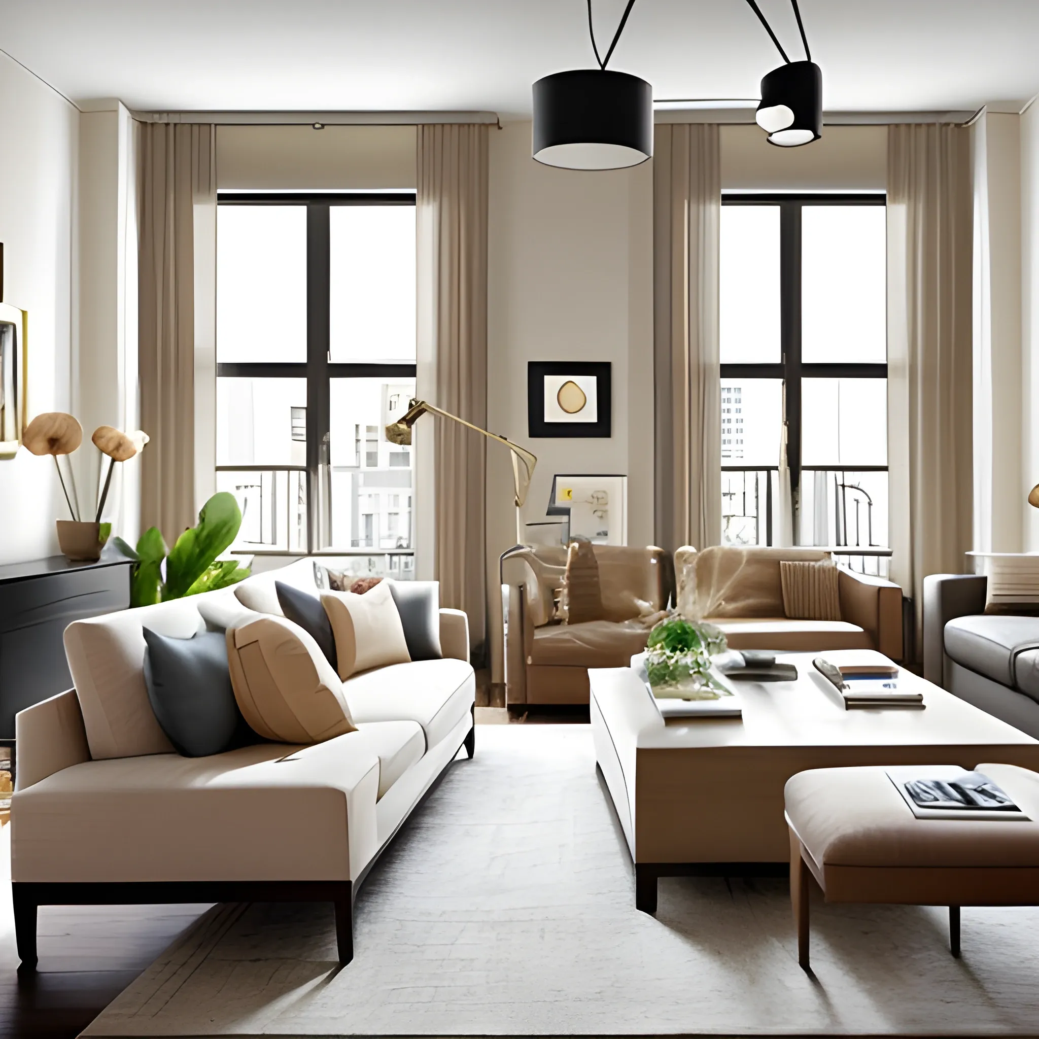 apartment designed by nate berkus, muted neutral colors , Simplicity