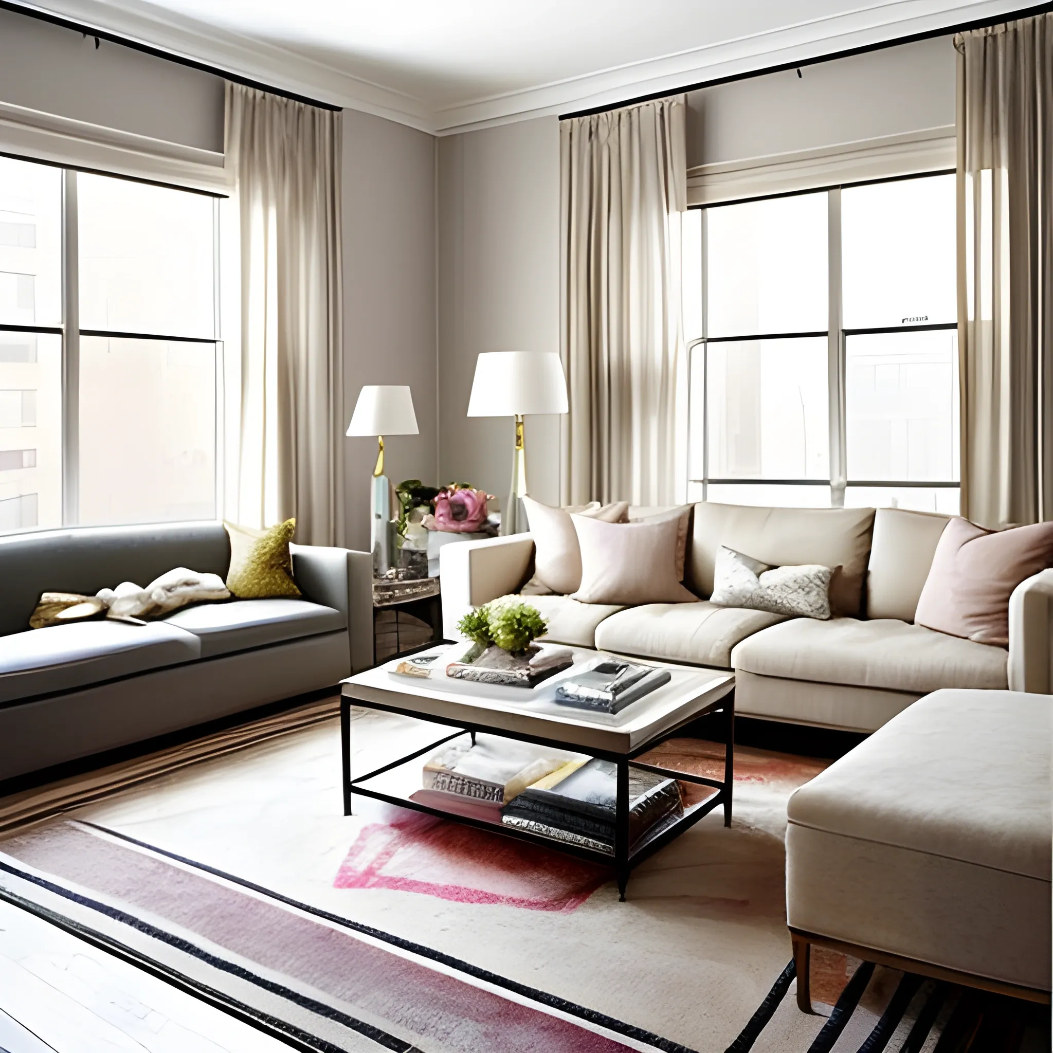 apartment designed by nate berkus, muted neutral colors , Trippy