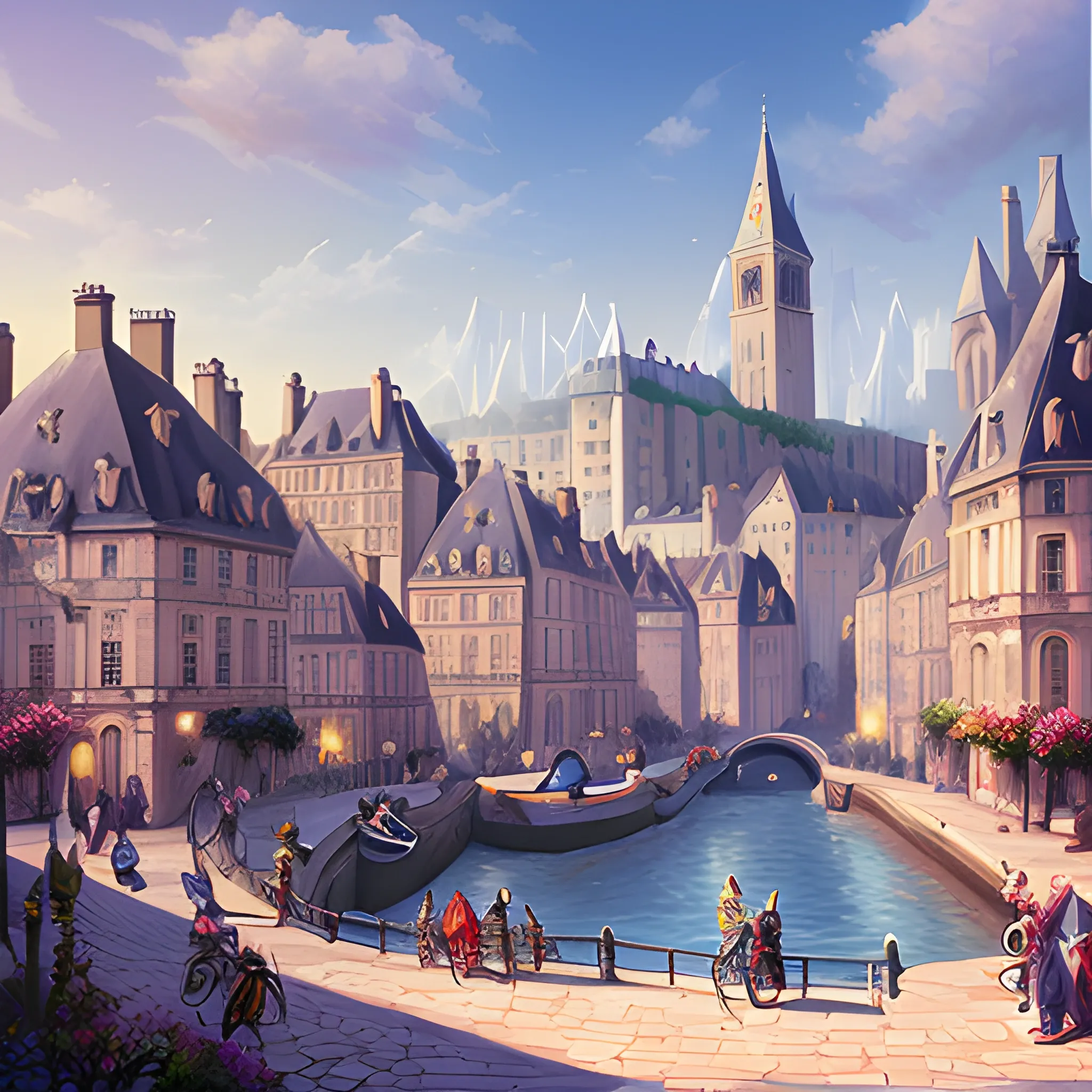 vaste cité royale fantasy art
