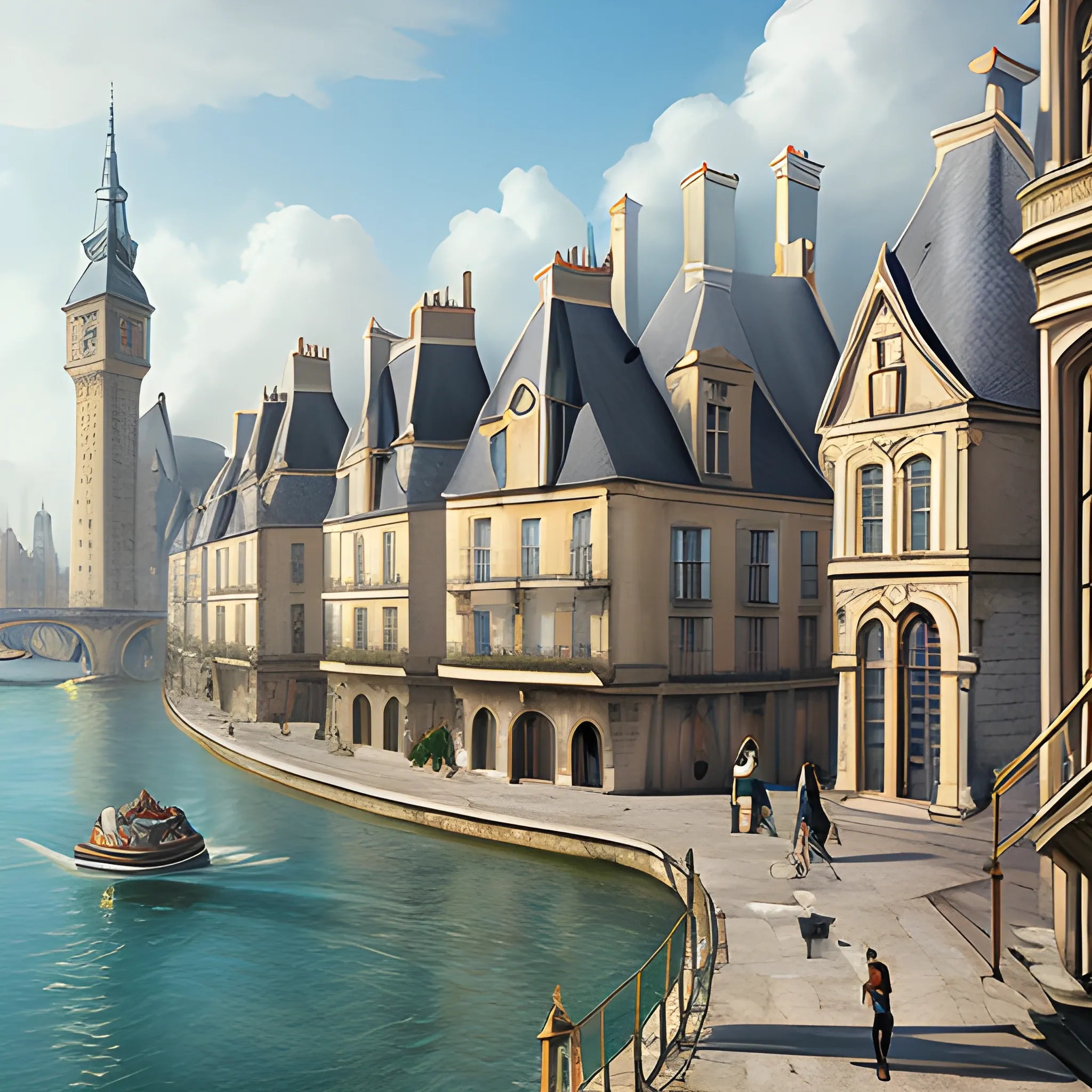 vaste cité royale fantasy art more realistic
