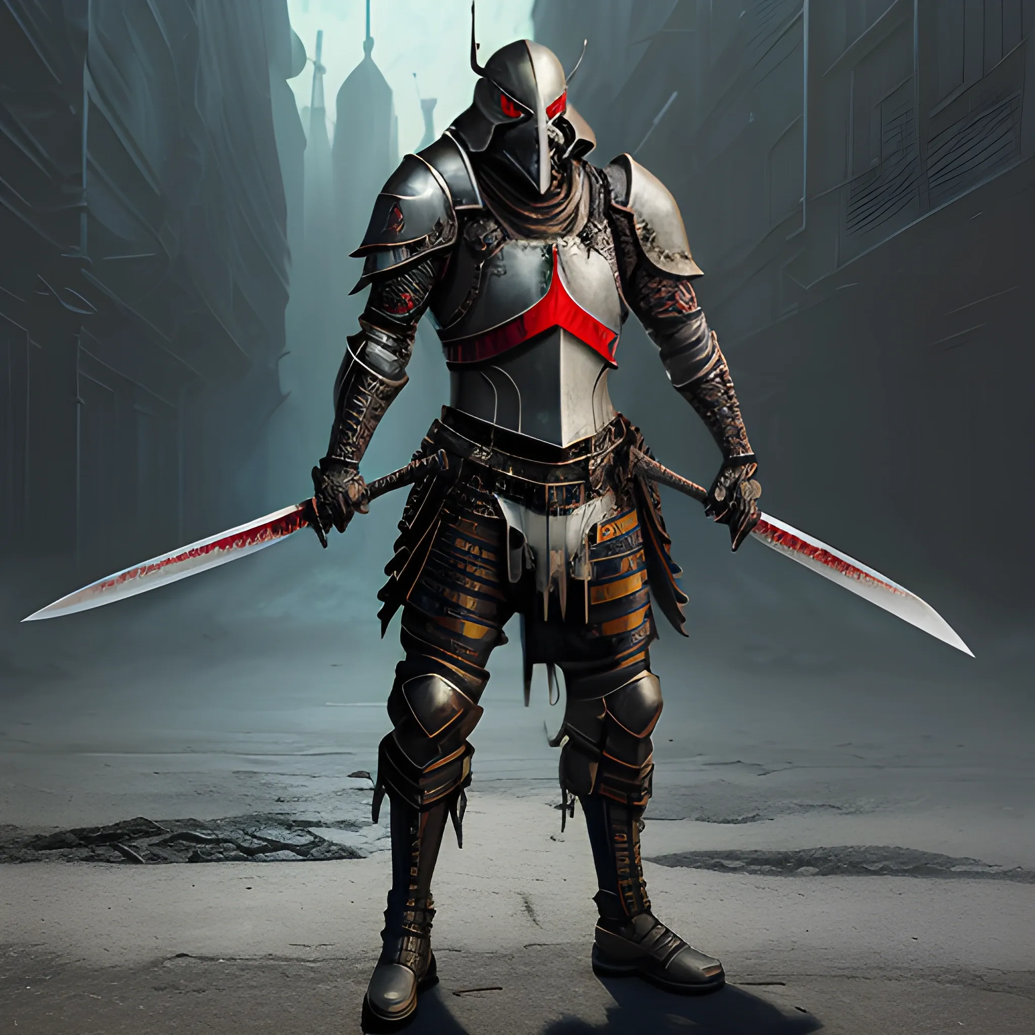 evil masked mercenary
 slim Armor, bloody sword, Super 
Futuristic, 8k, high resolution, high quality, photorealistic, hyperealistic, detailed, detailed matte painting, deep color, fantastical, intricate detail, splash screen, complementary colors, fantasy concept art, full body, standing menacingly
 